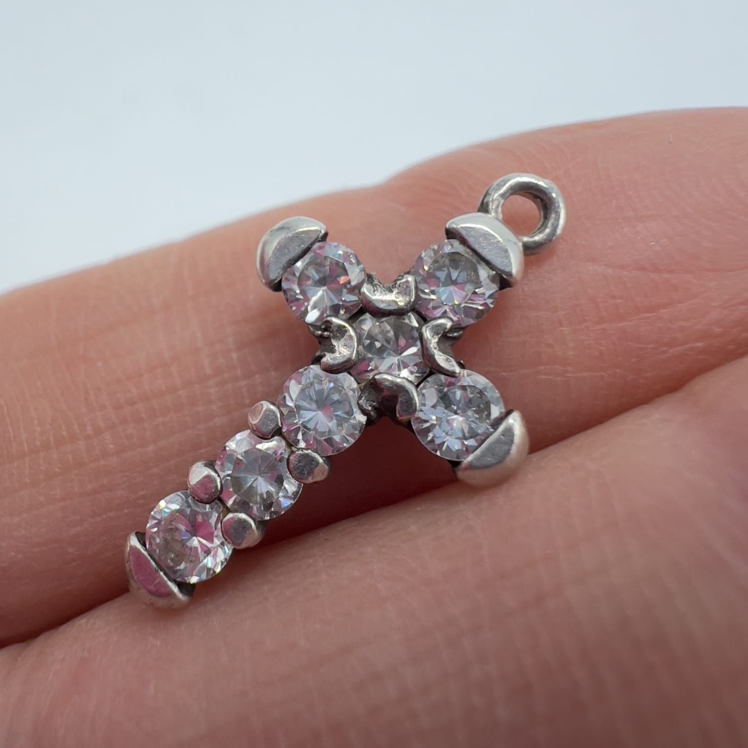 Vintage Vintage Sterling Silver 925 Cross Pendant 1.17g Size ONE SIZE - 3 Thumbnail