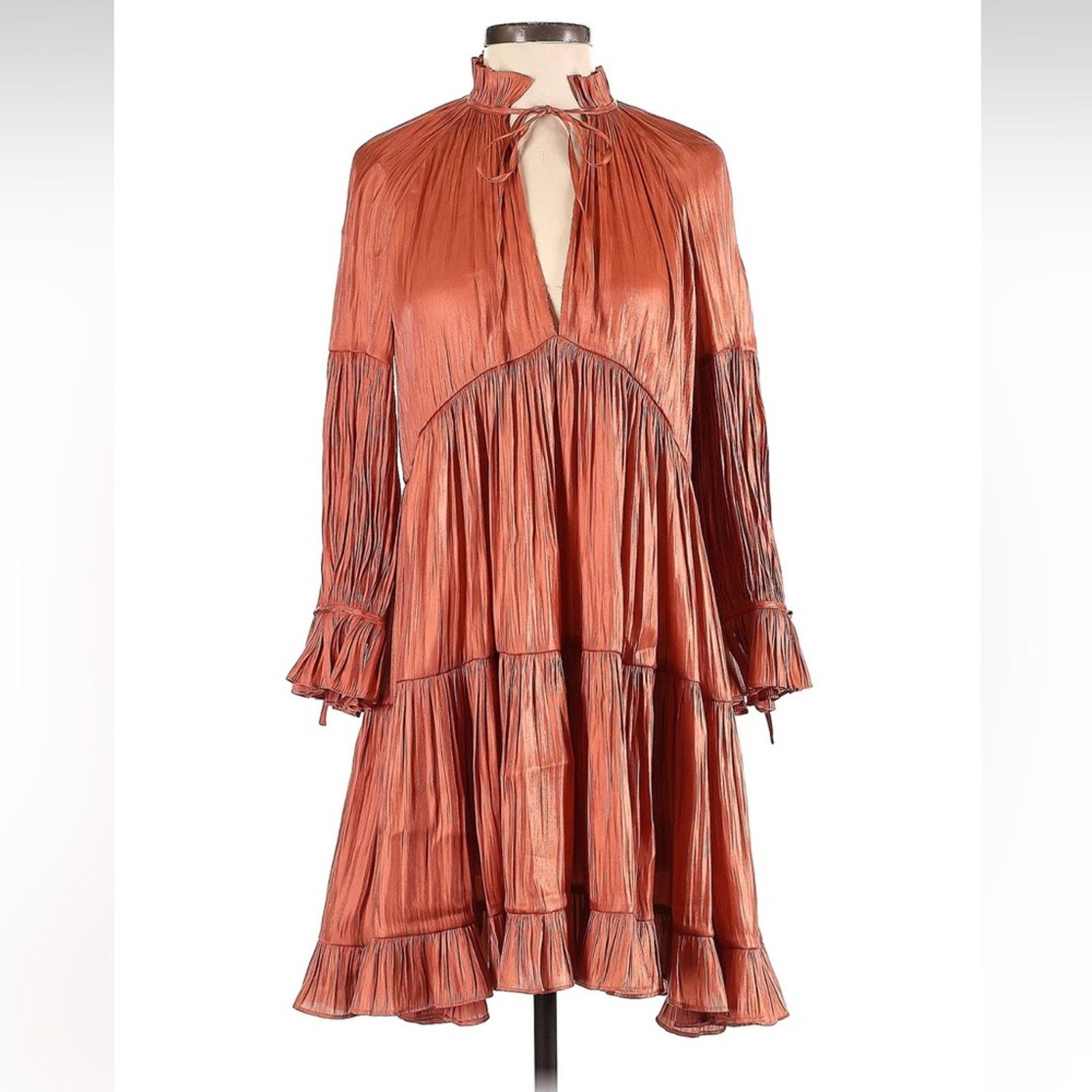 Cinq a Sept Cinq à Sept Phyllis Shirred Peasant Dress - Size 0 Size XS / US 0-2 / IT 36-38 - 4 Thumbnail