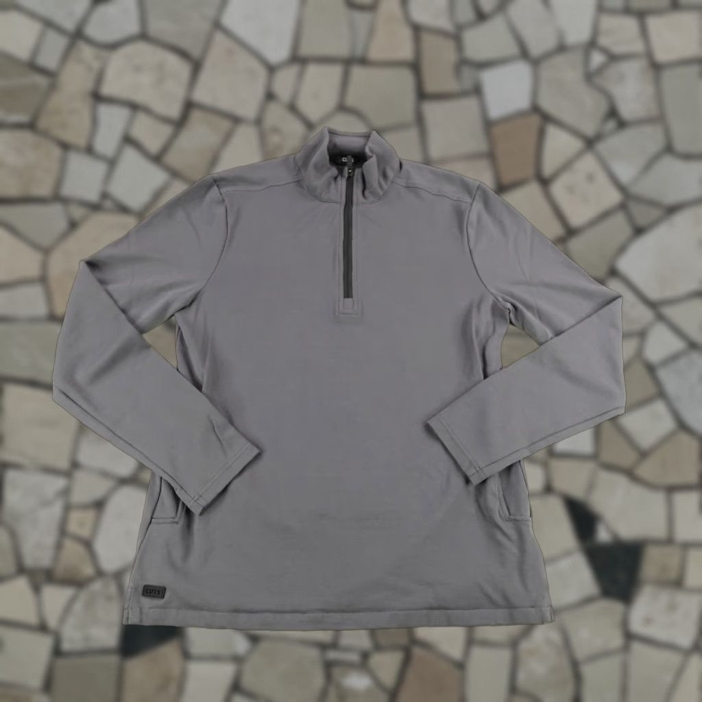 Cuts CUTS Pullover Shirt Mens Medium Gray 1/4 Zip Performance Athletic Stretch Lightweight Mock Neck Crewneck Sportswear Mens Size US M / EU 48-50 / 2 - 1 Thumbnail