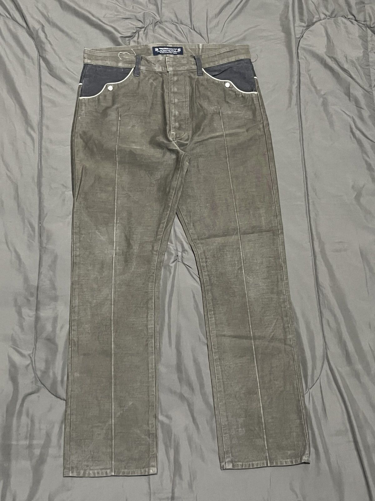 Sasquatchfabrix Sasquatchfabrix Khaki/Olive Western Style Pants Size US 30 / EU 46 - 1 Thumbnail