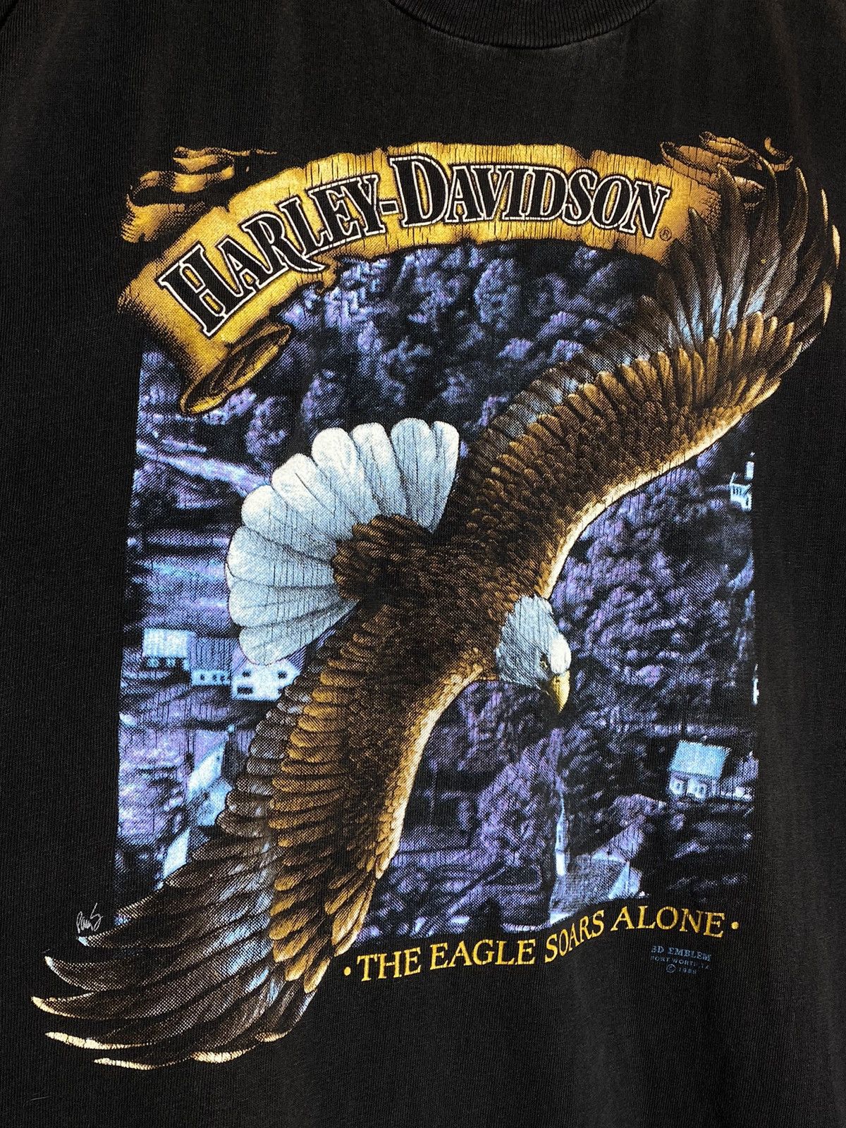 Harley Davidson × Vintage Vintage 1989 3D Emblem Harley Davidson Miluwaukee Size US XL / EU 56 / 4 - 9 Thumbnail