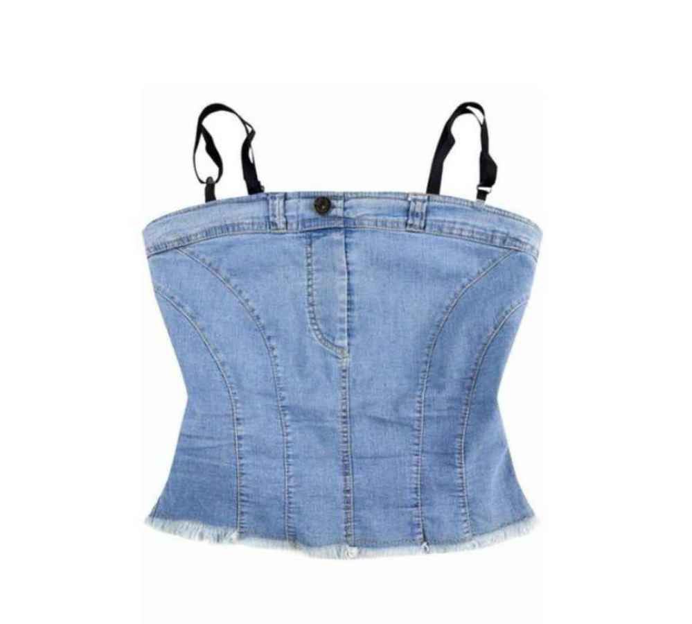 Dolce & Gabbana Dolce Gabbana D&G Bella Hadid Denim Jeans Corset Bustier Size S / US 4 / IT 40 - 2 Thumbnail