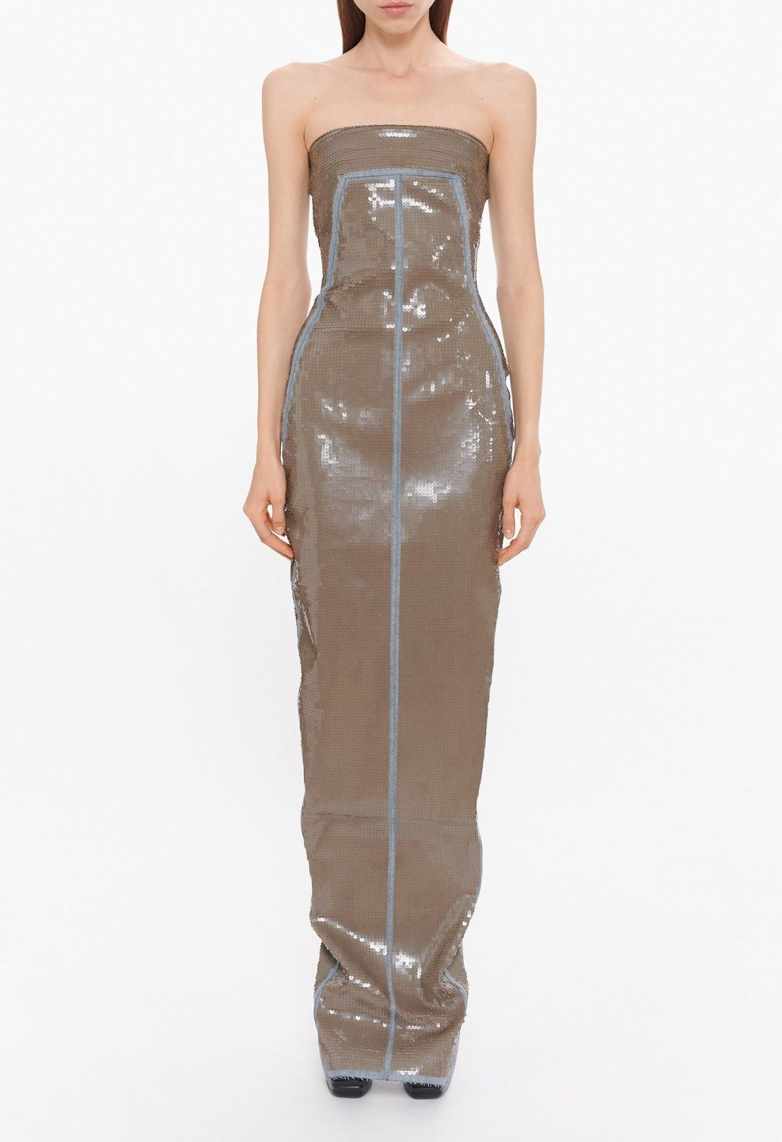 Rick Owens Last Size Rick Owens Strapless Denim Sequined Dress Size S / US 4 / IT 40 - 10 Thumbnail