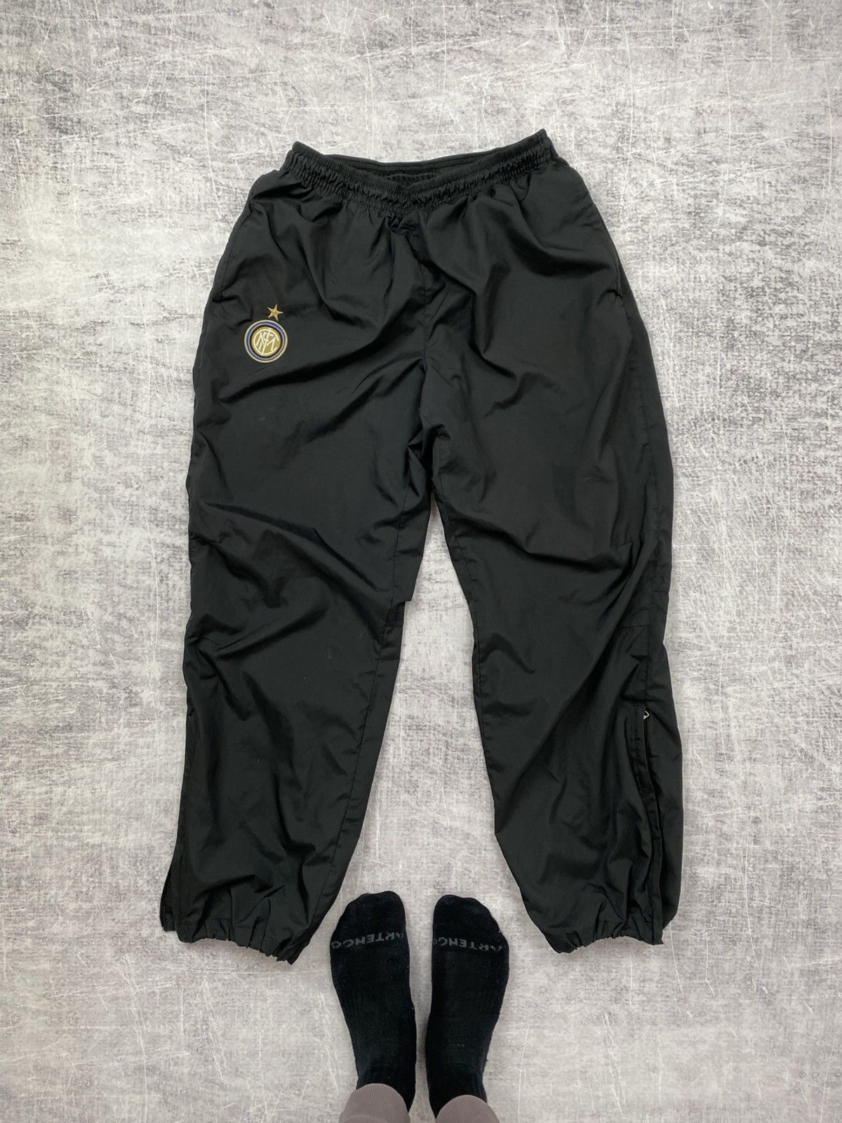 Nike × Vintage Nylon black Inter football sweatpants Size US 36 / EU 52 - 4 Thumbnail