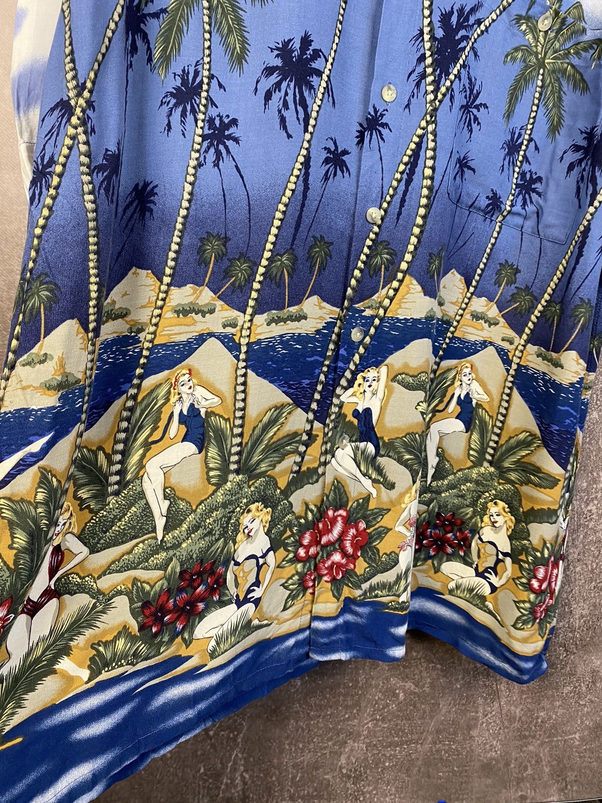 Pierre Cardin Vintage Pierre Cardin Hawaiian Shirt Tropical Floral Size US XL / EU 56 / 4 - 3 Thumbnail