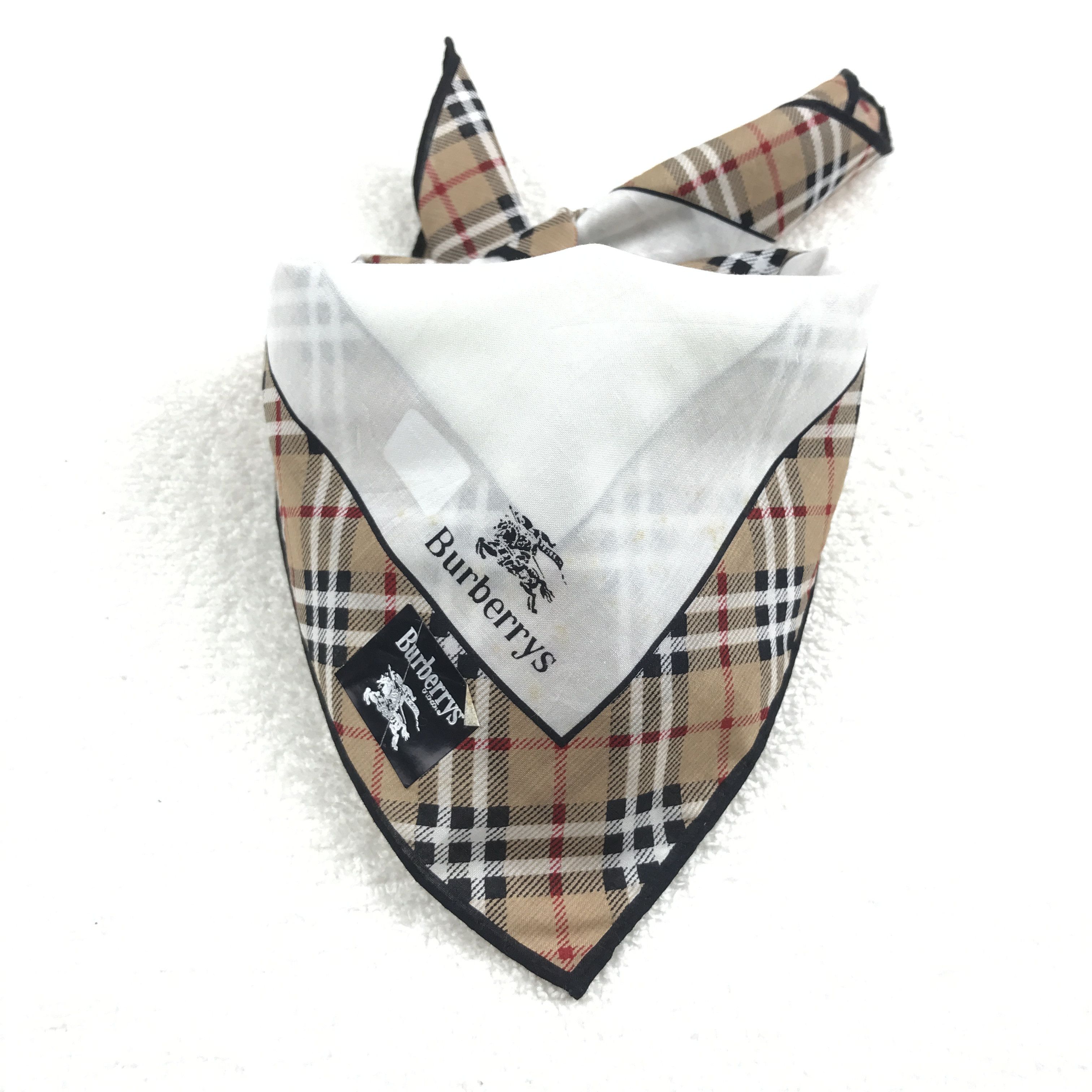 Burberry × Vintage Vintage Burberry Nova Check Bandana Neckerchief Handkerchief Size ONE SIZE - 4 Thumbnail