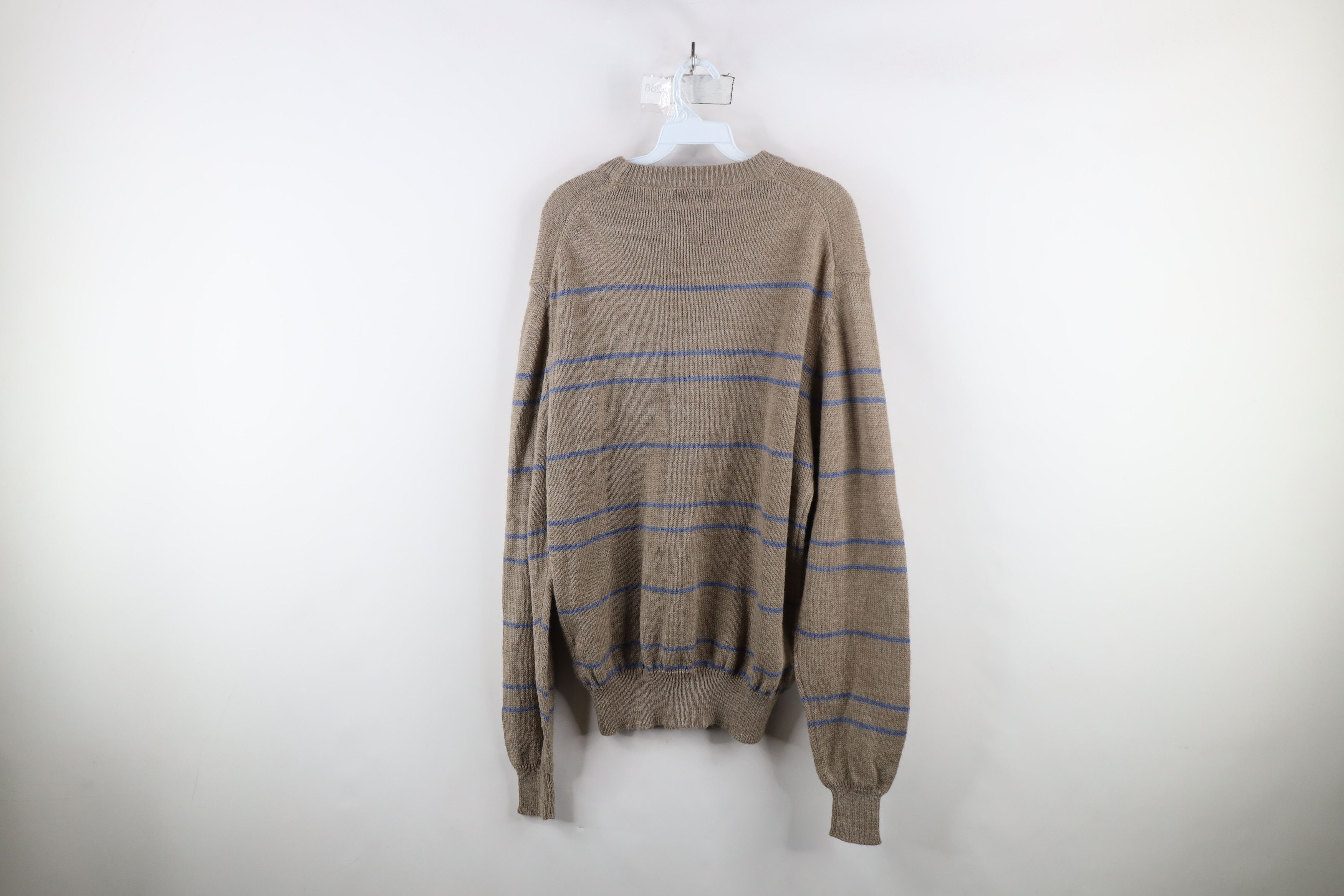 Vintage Vintage 70s Streetwear Crewneck Sweater Oatmeal Brown Size US XL / EU 56 / 4 - 7 Thumbnail