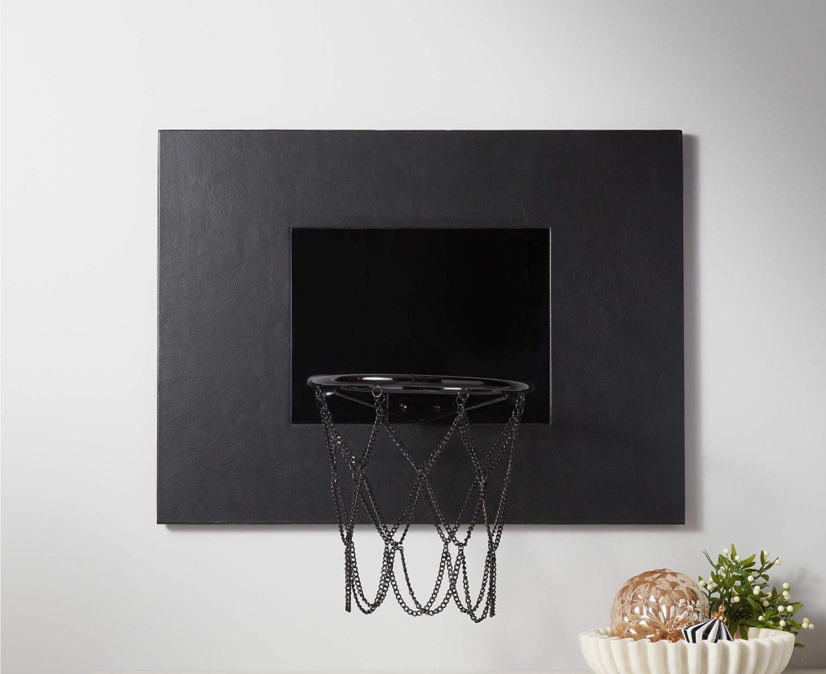 Designer Black Leather Basketball Hoop by CB2 Size ONE SIZE - 1 Preview