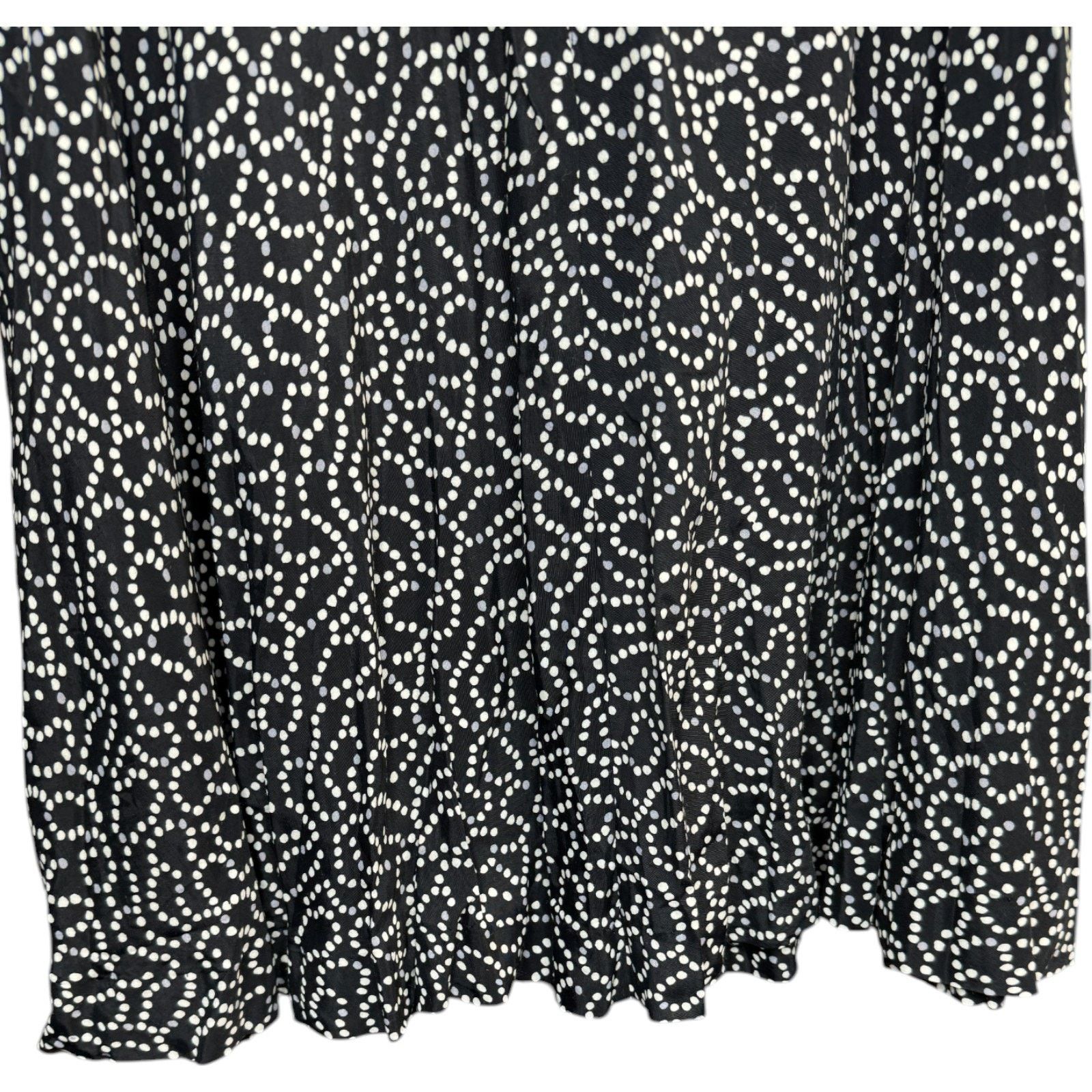 Cos Cos Cob Women's 14 Black White Gray Dot Print Skirt Size 36" / US 14 / IT 50 - 2 Thumbnail