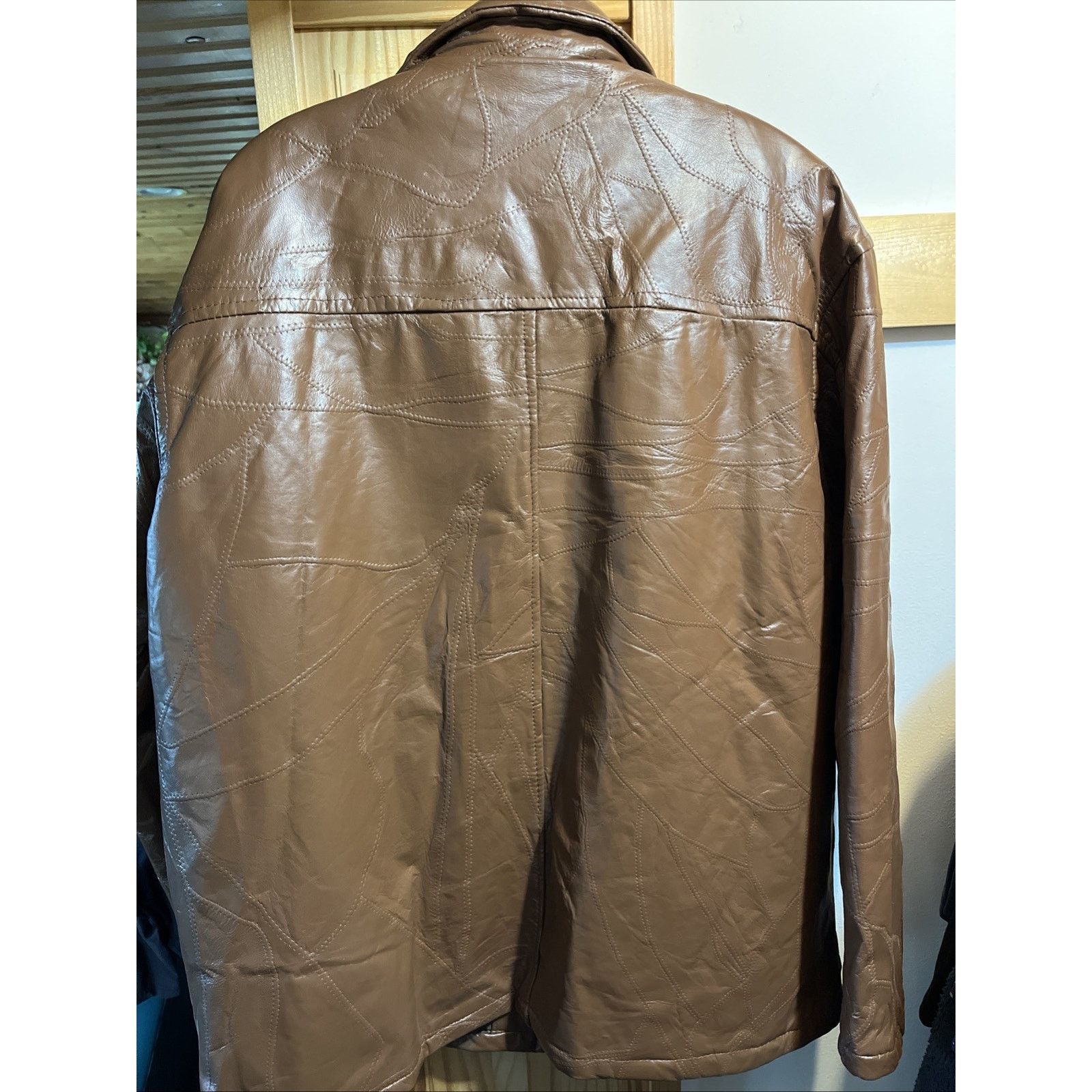 Haband Haband Executive Division XL Brown Leather Jacket Patchwork Size US XL / EU 56 / 4 - 7 Thumbnail