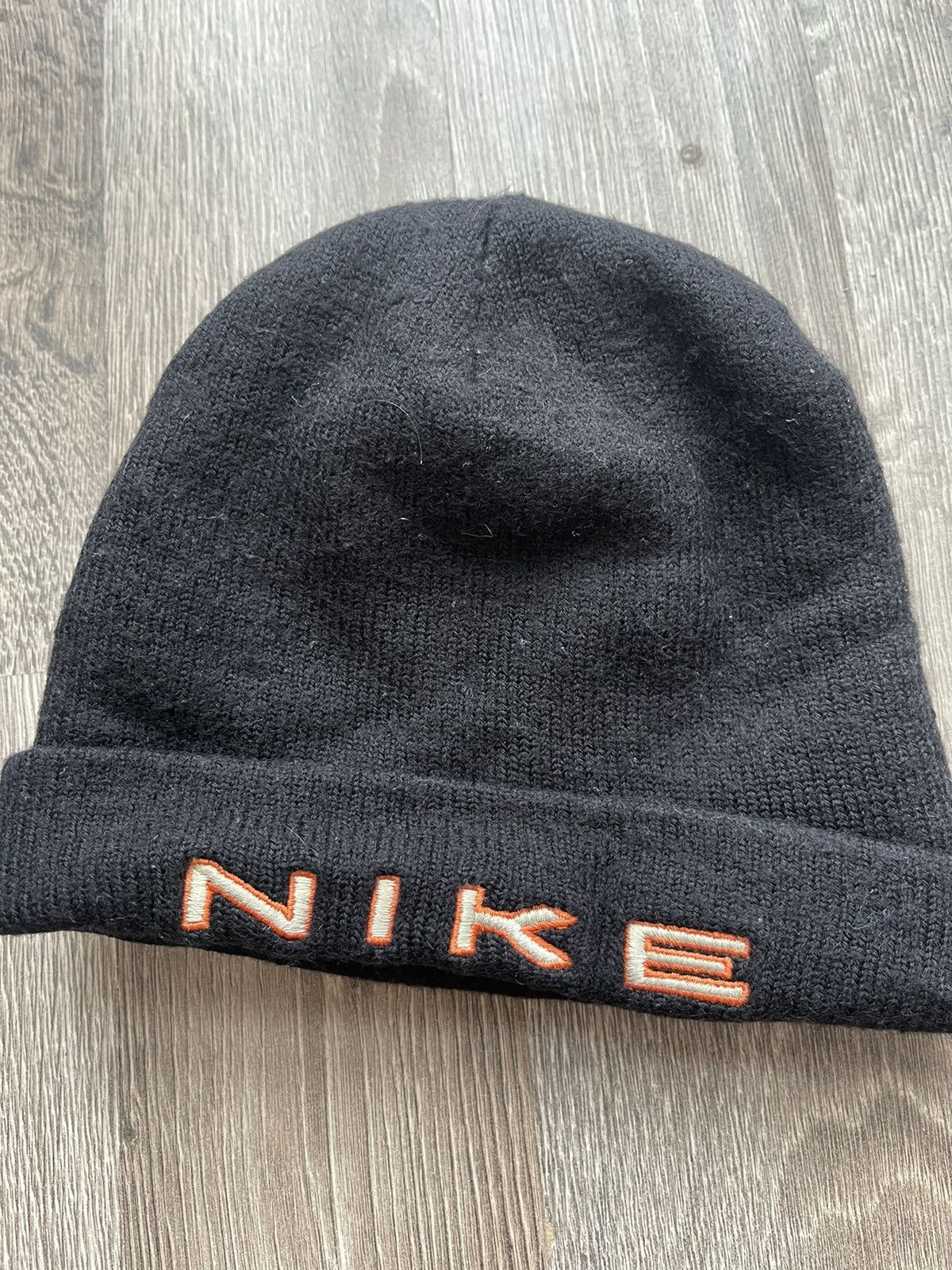 Nike × Vintage NIKE 2 SIDES LOGO VINTAGE WOOL WINTER HAT 90S MADE IN TAIWAN Size ONE SIZE - 3 Thumbnail