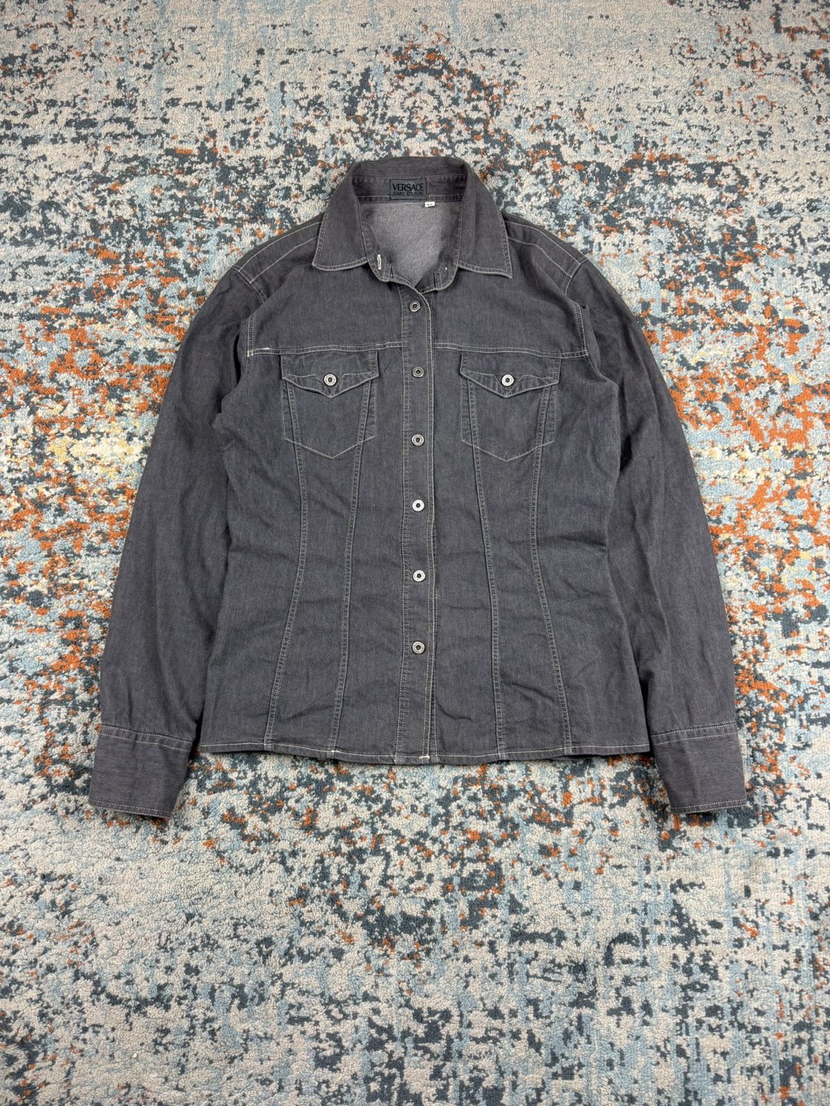 Versace Jeans Couture Vintage 90s Versace Jeans Couture denim cowboy shirt western Size M / US 6-8 / IT 42-44 - 1 Thumbnail