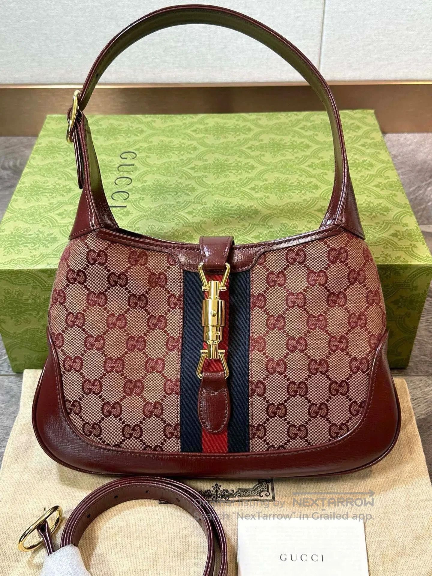 Gucci Gucci Jackie 1961 Red Denim Bag. Size ONE SIZE - 4 Thumbnail