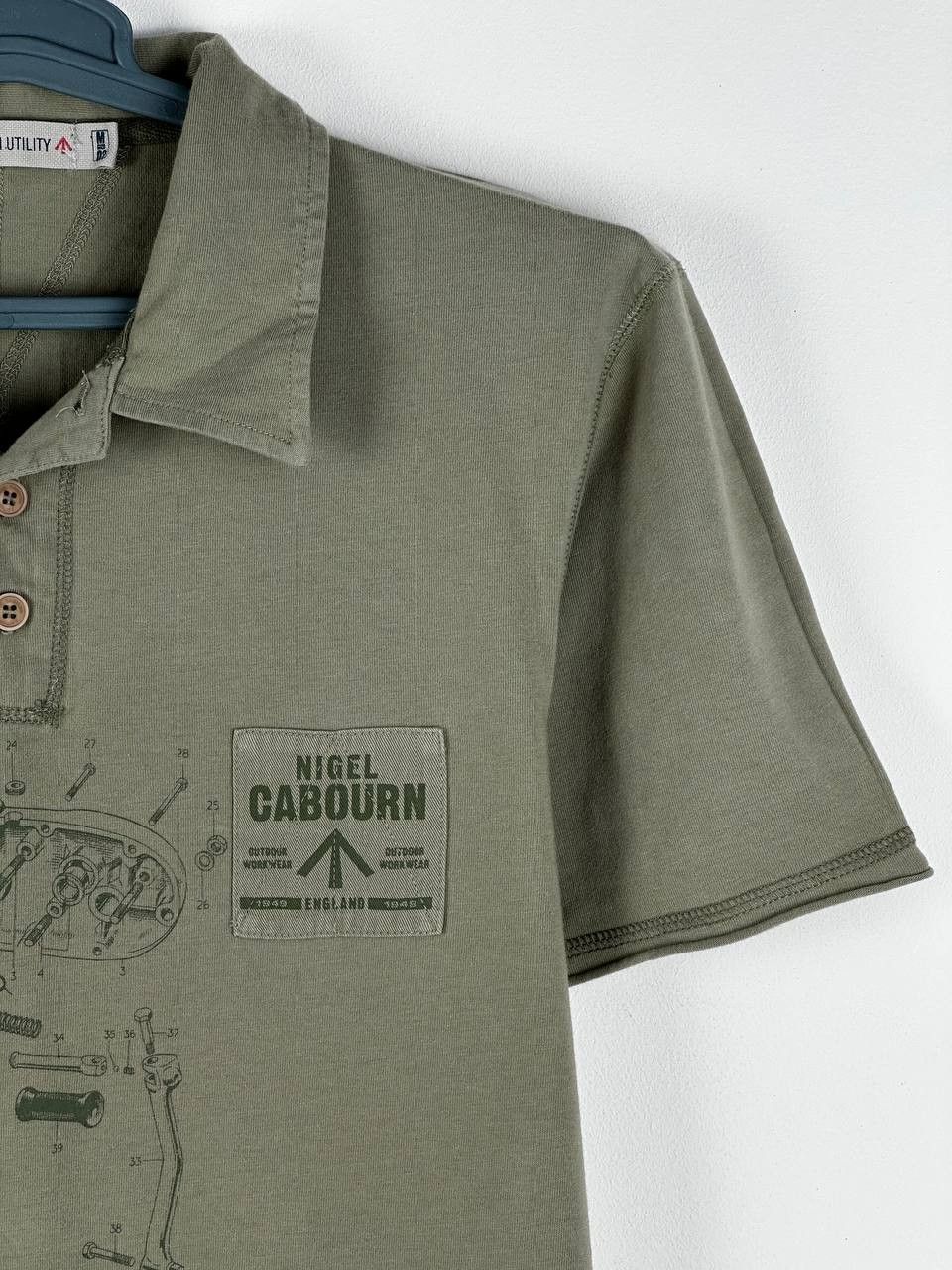 Nigel Cabourn Nigel Cabourn Utility Printed Polo Shirt Size US M / EU 48-50 / 2 - 4 Thumbnail