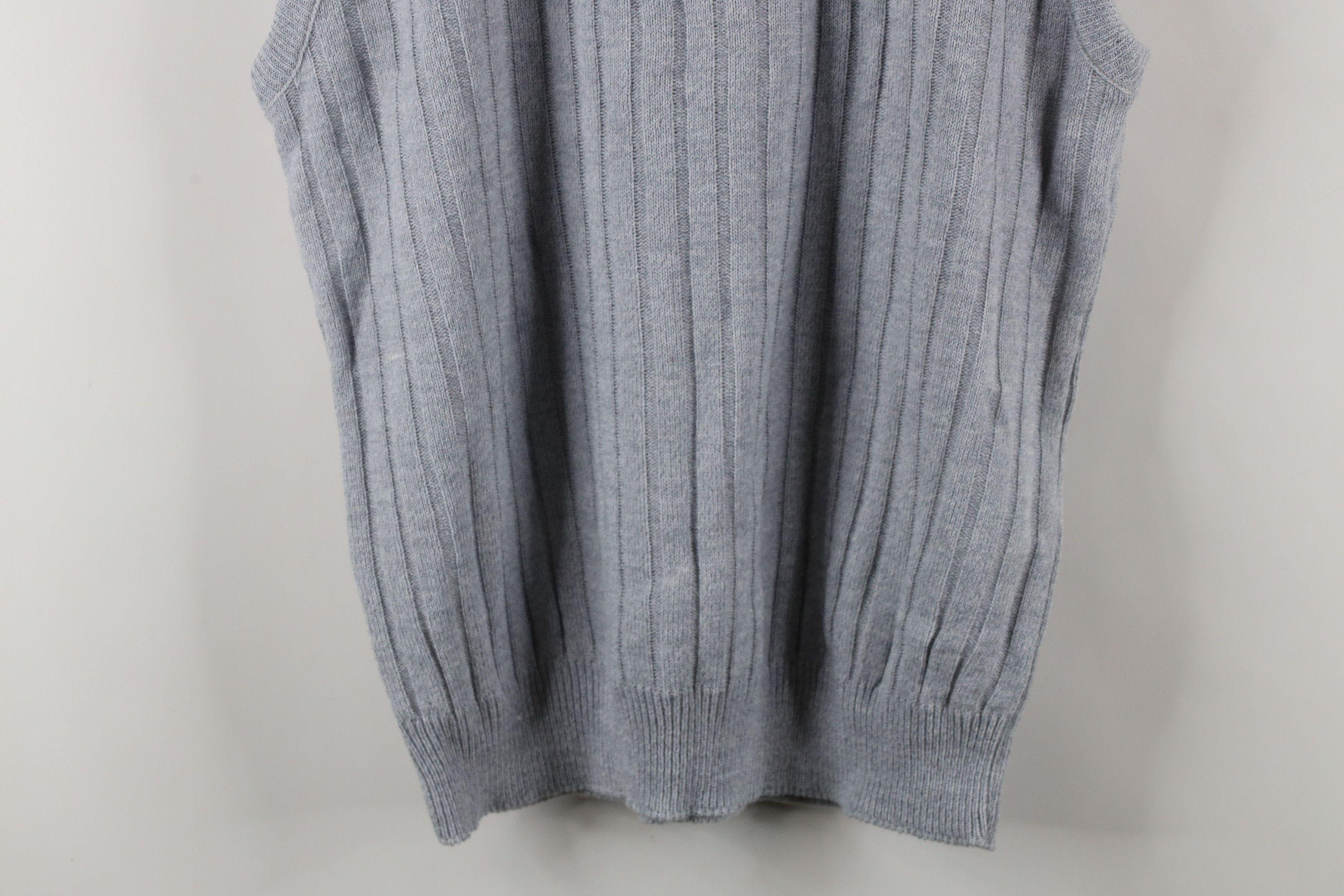 Vintage Deadstock Vintage 70s Streetwear Knit Sweater Vest Gray USA Size US XXL / EU 58 / 5 - 7 Thumbnail