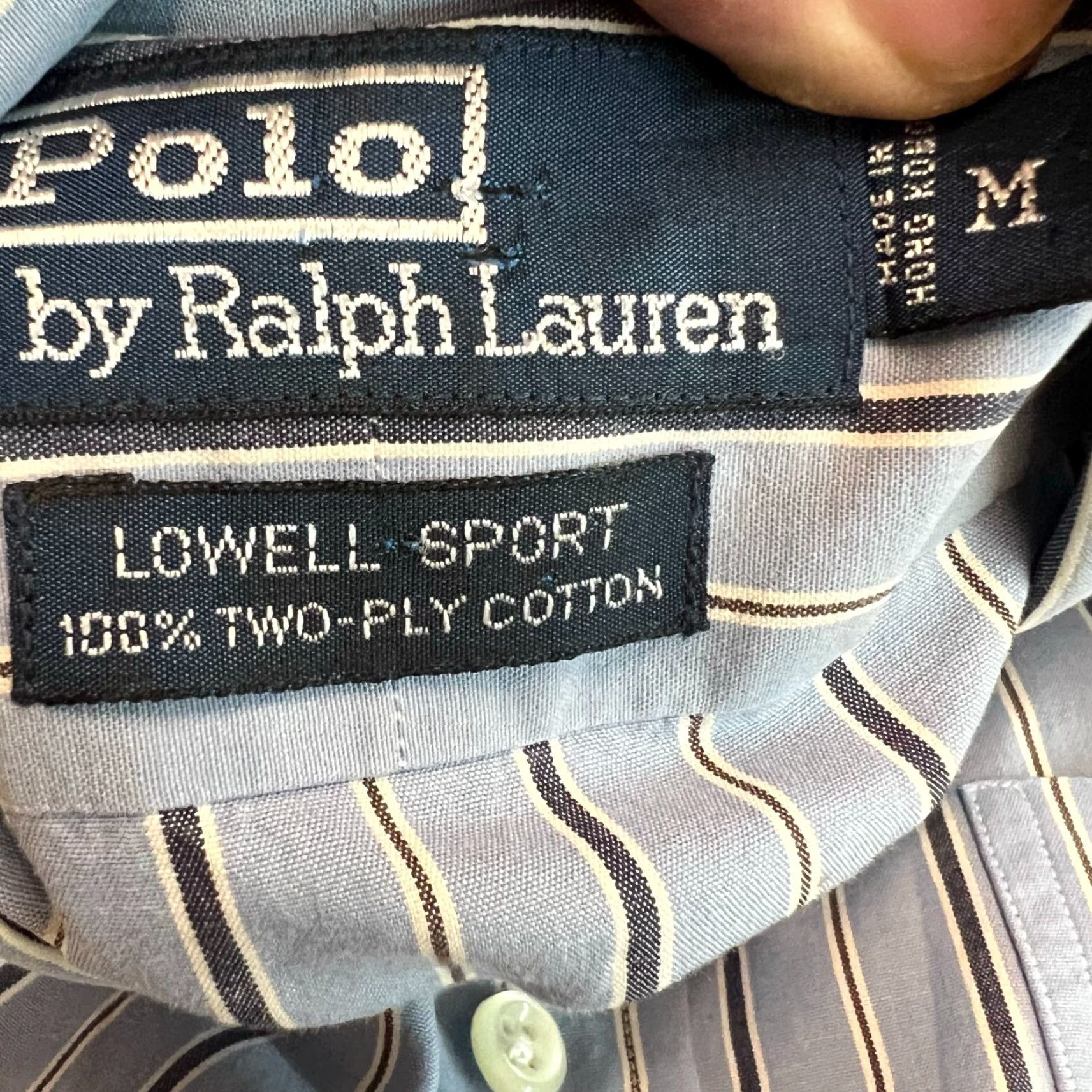 Ralph Lauren VINTAGE Ralph Lauren Polo Shirt Men's Medium Blue Striped Button-Up All Seasons Size US M / EU 48-50 / 2 - 6 Thumbnail
