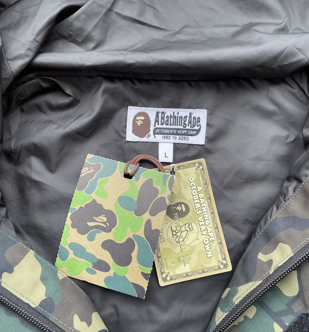 Bape x OVO Green Woodland Camo Snowboard Jacket
