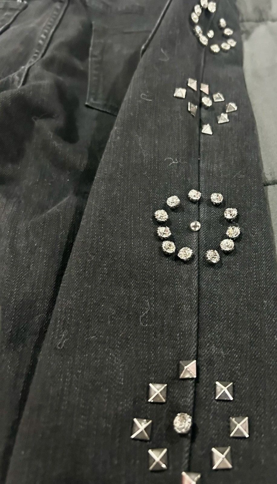 Other Paper Money "Ric Flare" Studded Black Flare Jeans – size 32 Size US 32 / EU 48 - 11 Thumbnail