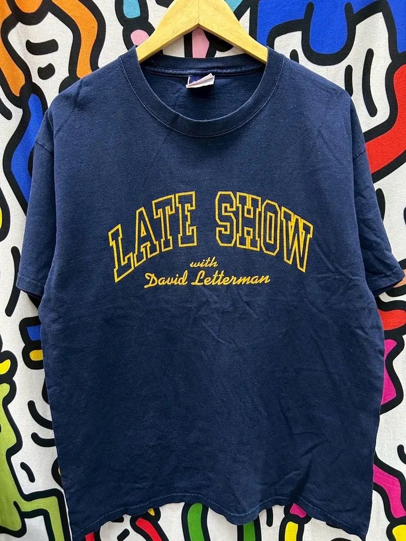 Vintage Vintage 90s Late Show David Letterman tshirt size L Size US L / EU 52-54 / 3 - 2 Thumbnail