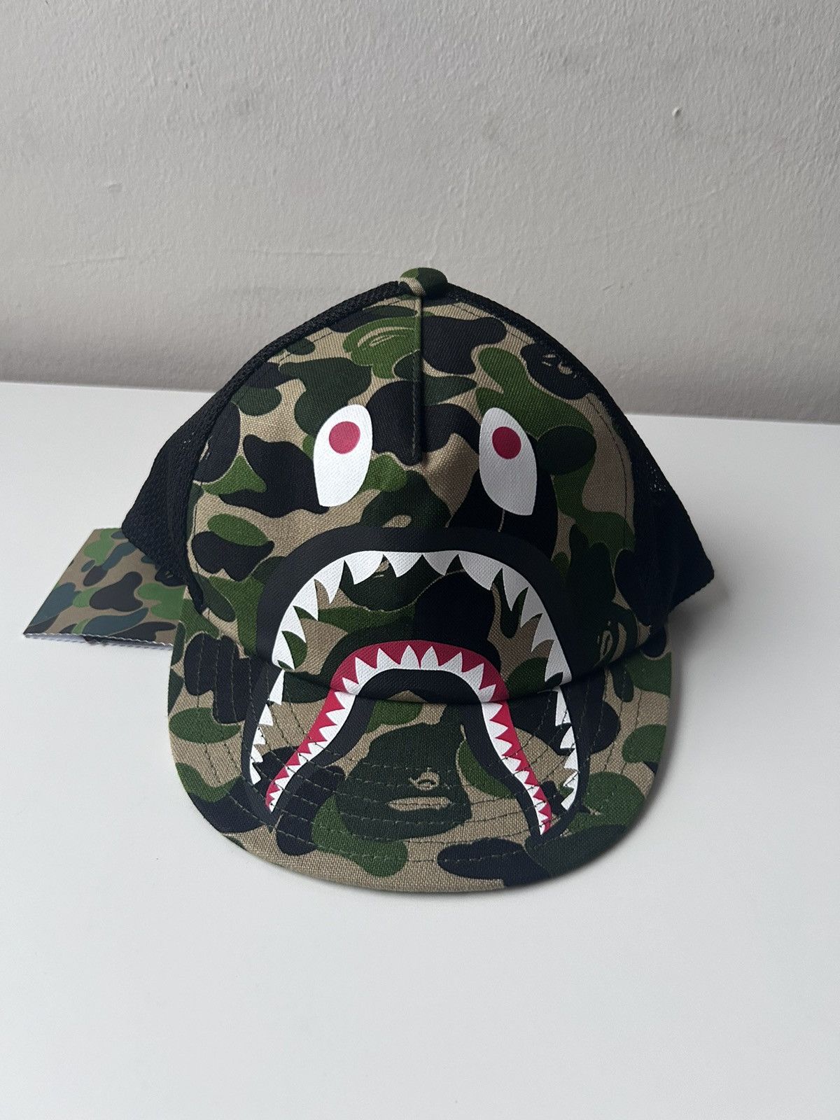 image of Bape OG Shark Hat in Camo, Men's