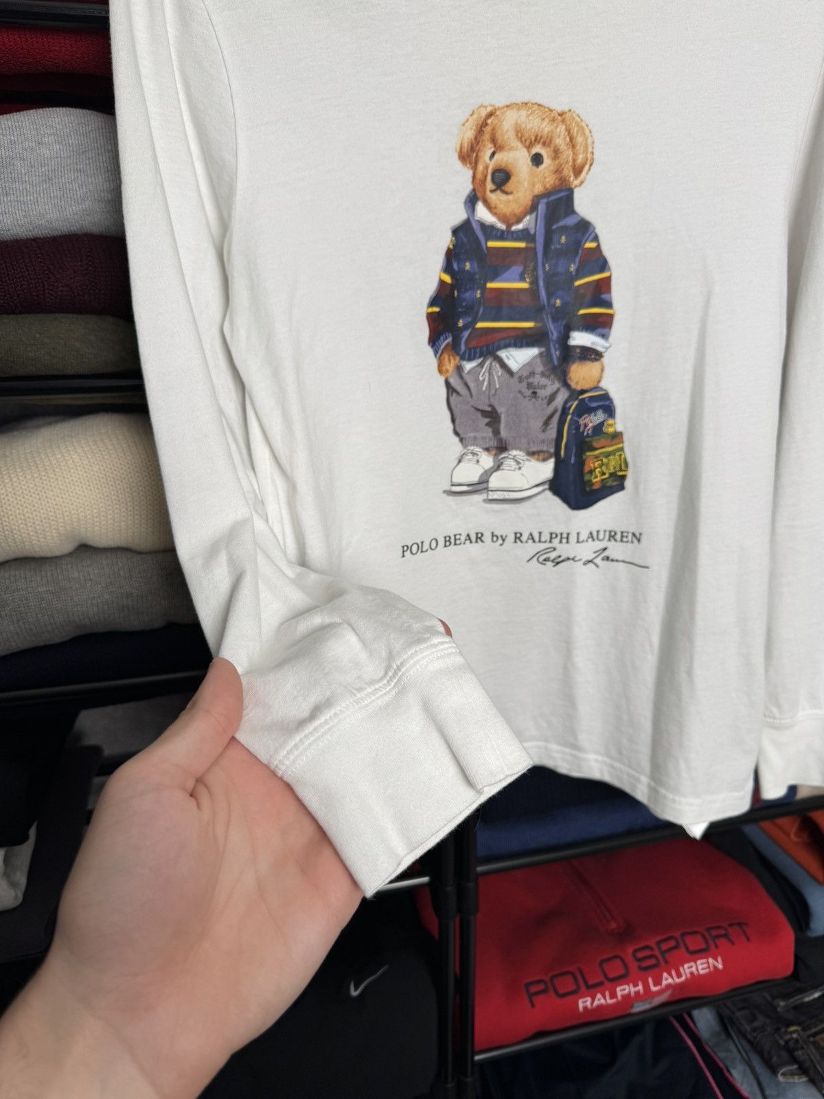 Polo Ralph Lauren Vintage long sleeve Ralph Lauren Bear Size M / US 6-8 / IT 42-44 - 3 Thumbnail