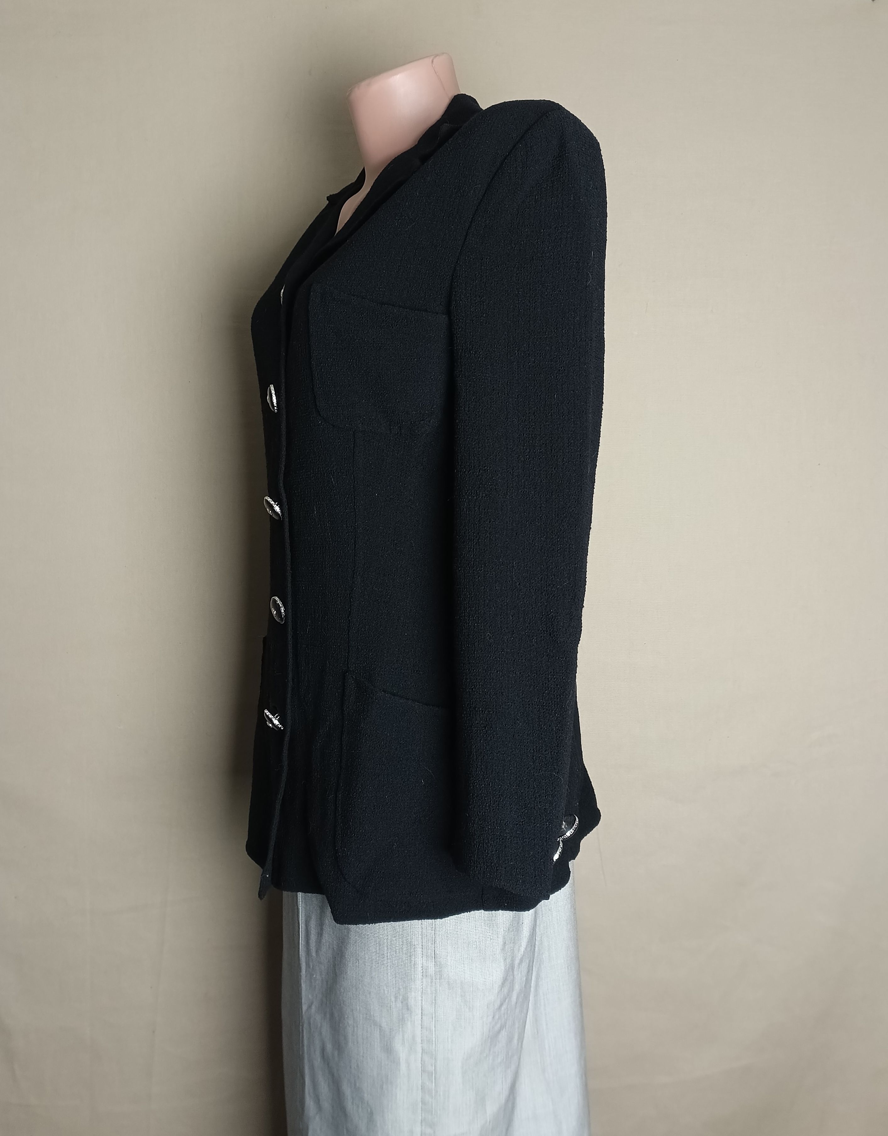 Versace Gianni Versace Couture Black Wool Vintage Blazer Jacket IT44 Size M / US 6-8 / IT 42-44 - 3 Thumbnail