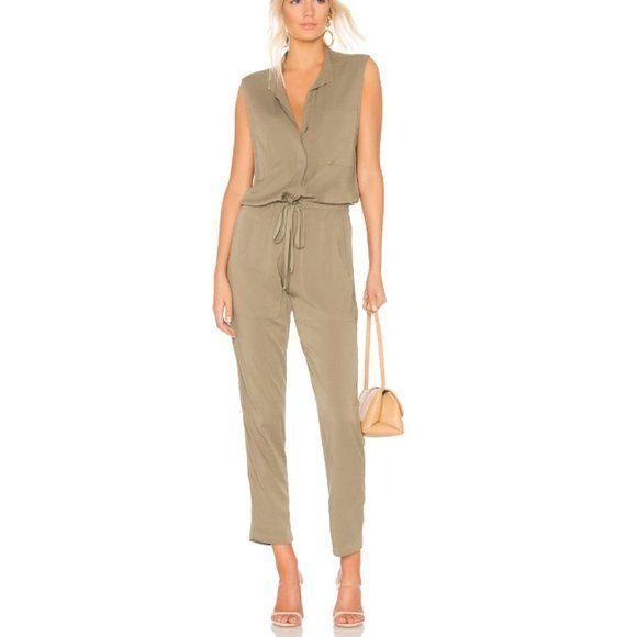 Enza Costa Enza Costa Military Green Jumpsuit Size 27" / US 4 / IT 40 - 1 Thumbnail