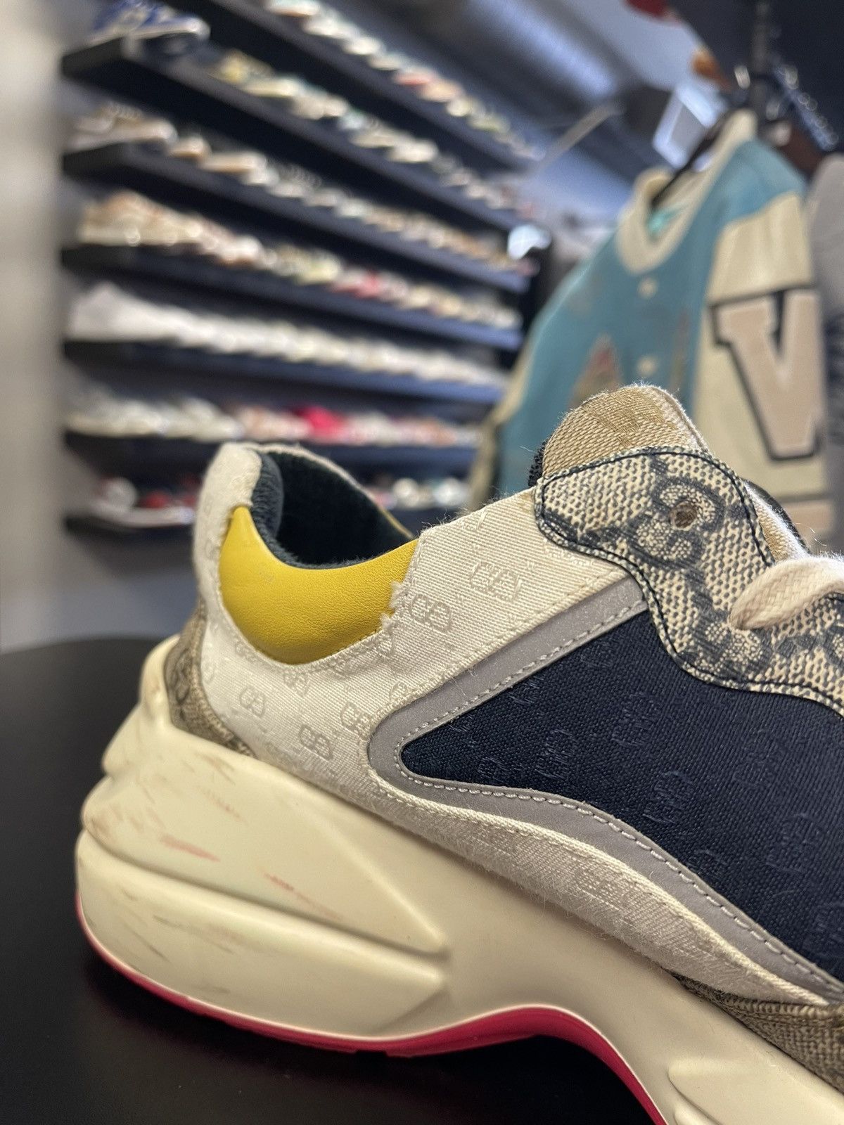 Gucci Size 10.5G/11US - Gucci GG Rhyton White/Yellow/Brown Men's Size US 11 / EU 44 - 8 Thumbnail