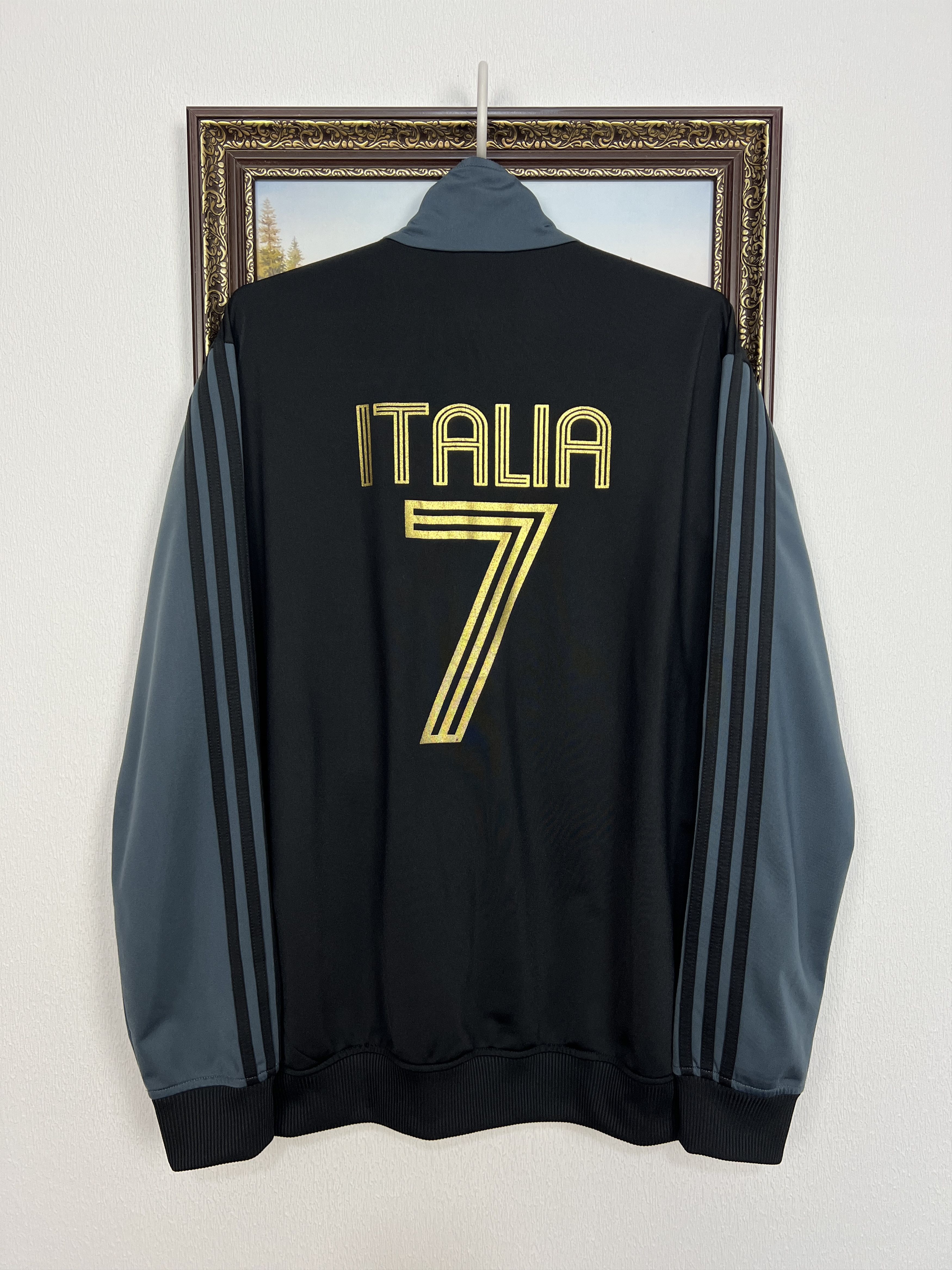 Adidas Originals Italy Football Jacket Soccer Track Top #7 Zip Size US M / EU 48-50 / 2 - 9 Thumbnail