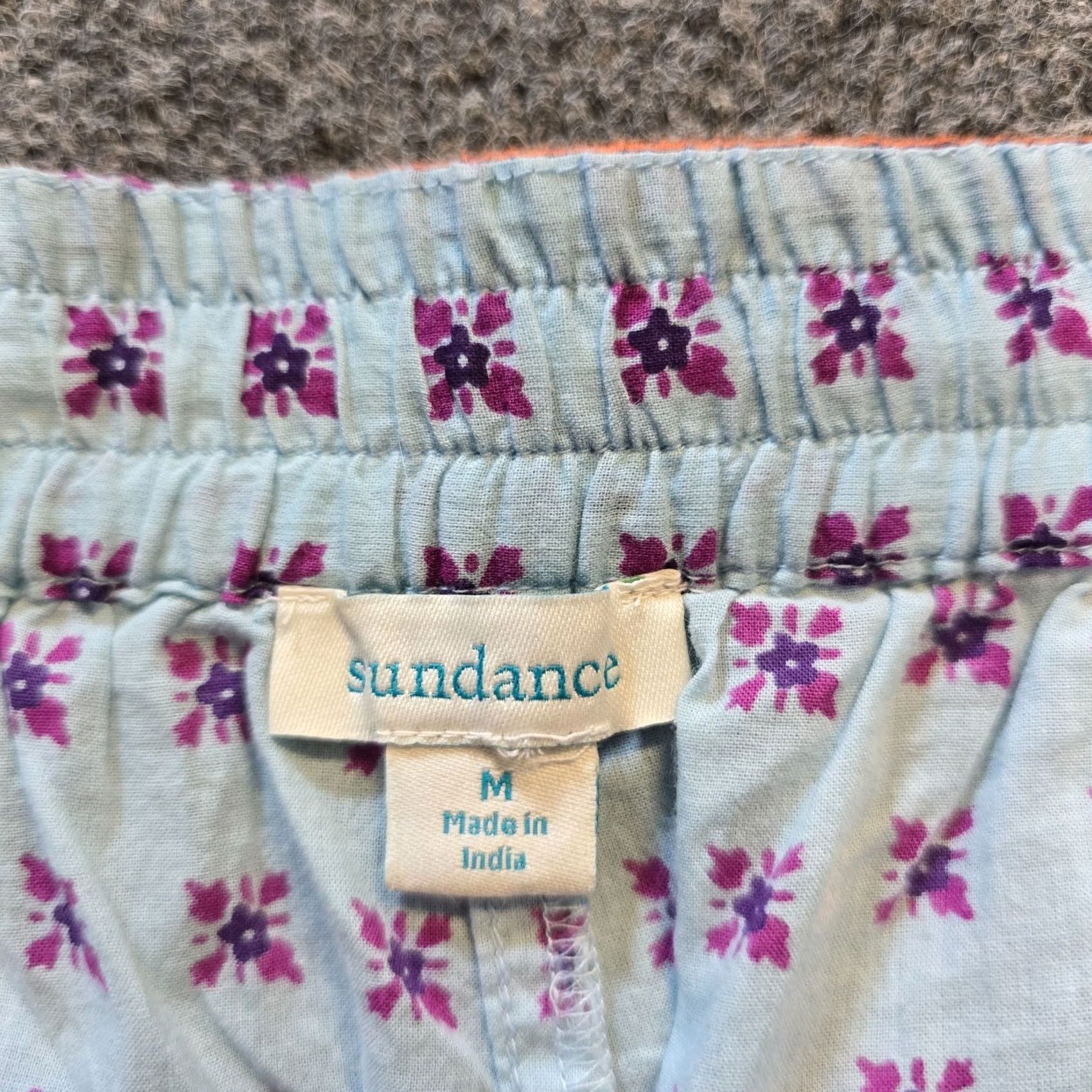 Vintage Sundance Shorts Womens Medium Blue Kalini Floral Bandana 5 Inch Boho Casual Shorts Shirt Dress Size 32" / US 10 / IT 46 - 4 Thumbnail