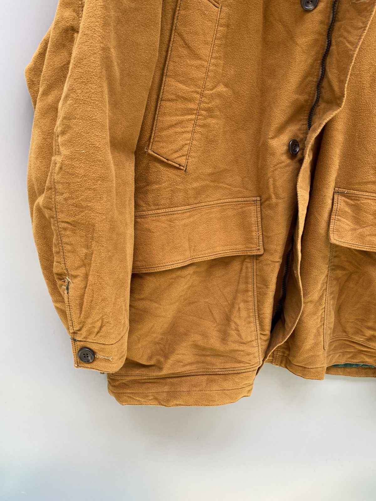 Nigel Cabourn 1980s - Nigel Cabourn- Moleskin/Leather Hunting Parka Size US XL / EU 56 / 4 - 5 Thumbnail