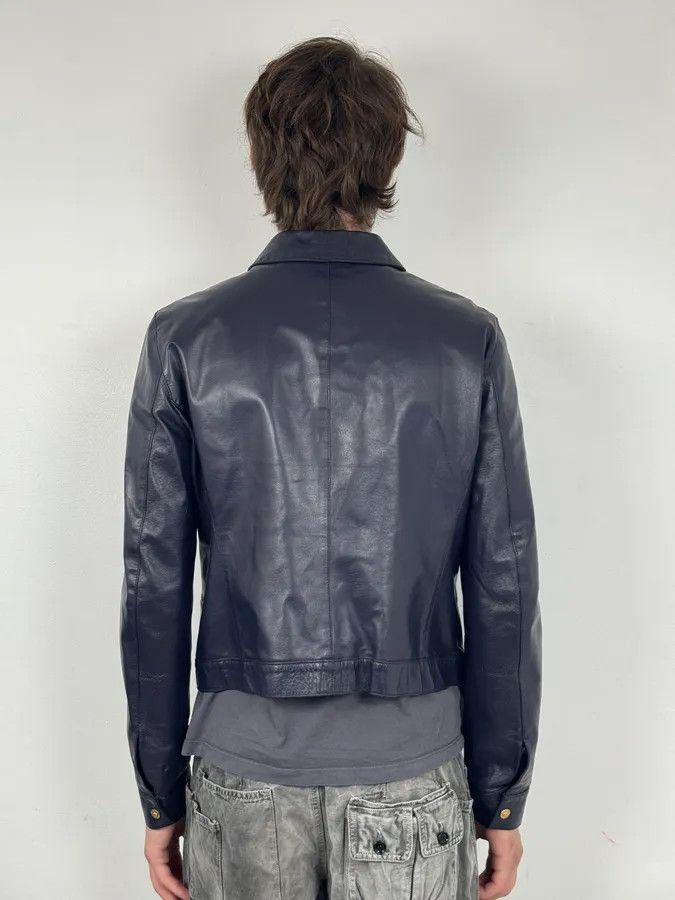 Versace 2000s Versace Purple Leather Gold Hardware Jacket Size US S / EU 44-46 / 1 - 3 Thumbnail