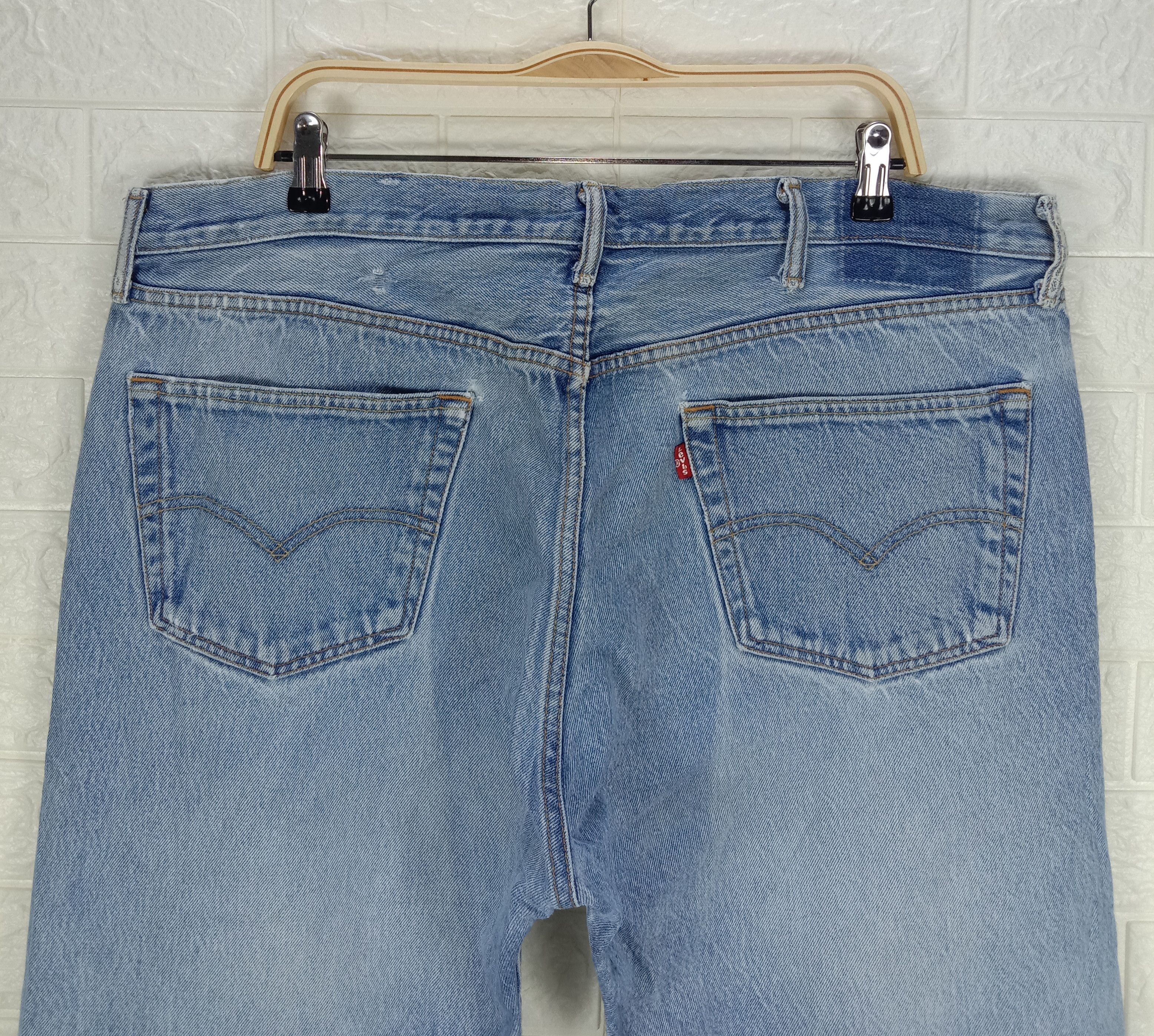 Levi's Vintage Levi's 501 Light Wash Jeans Distressed Denim Size US 40 / EU 56 - 6 Thumbnail