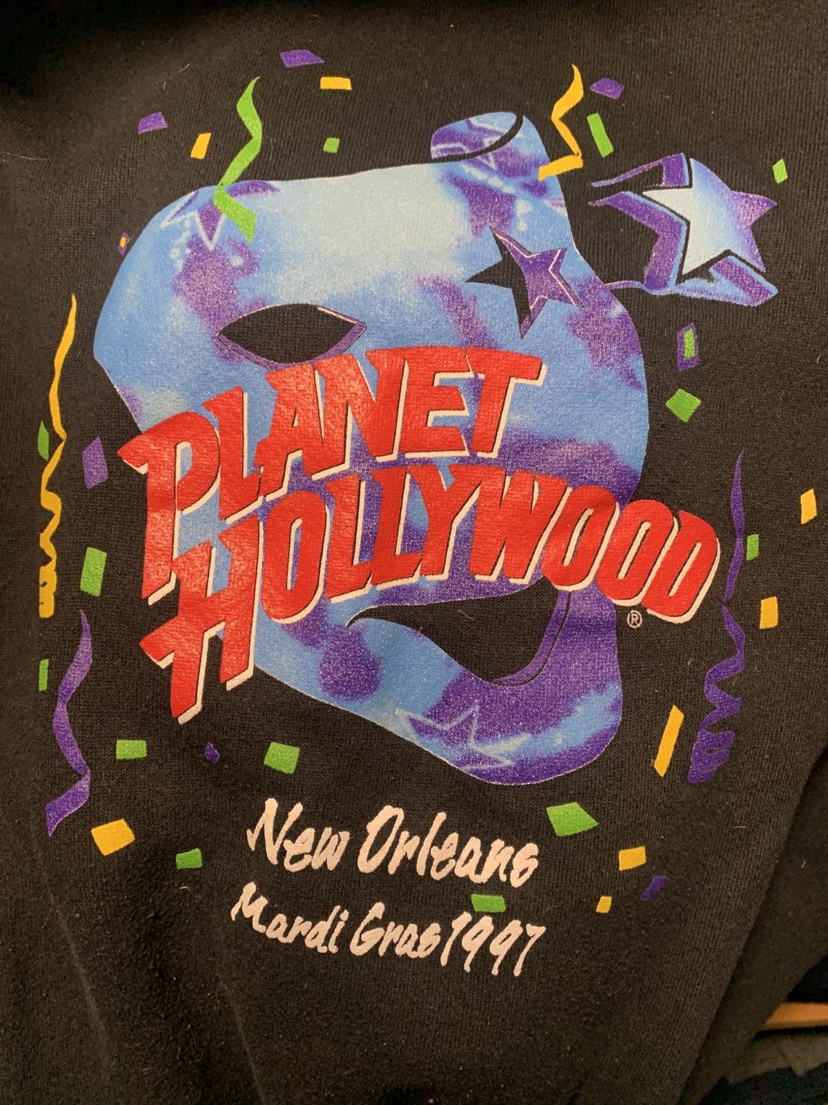 Planet Hollywood * RARE * Vintage Planet Hollywood 1997 Mardi Gras Sweatshirt Size US XL / EU 56 / 4 - 2 Thumbnail