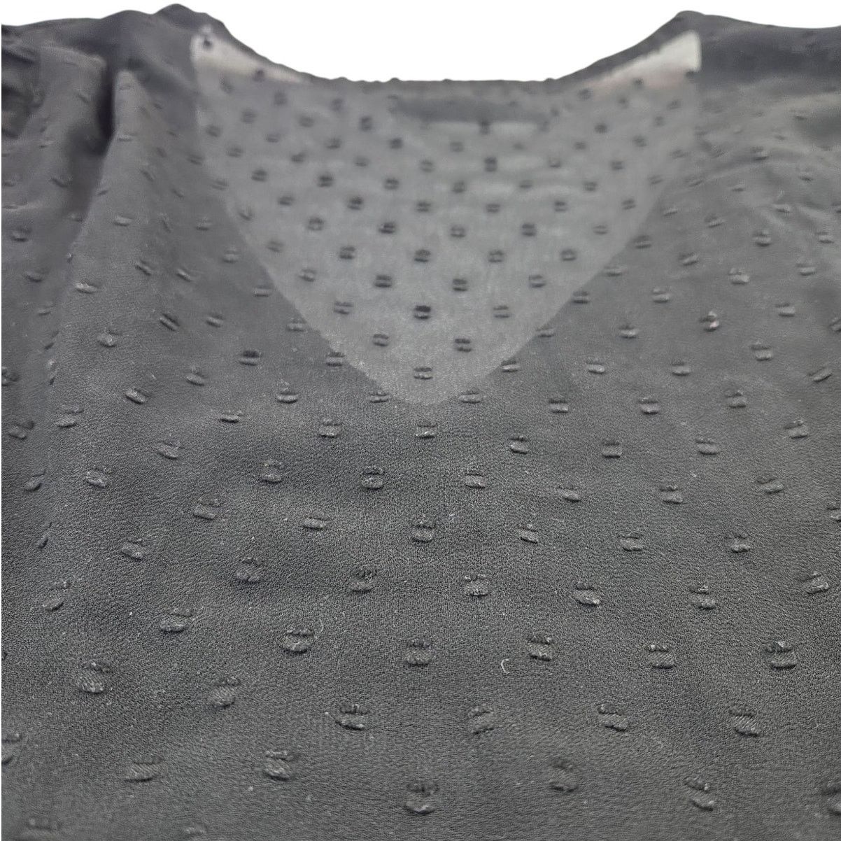 Urban Outfitters Urban Outfitters | Black, Textured, Peasant Blouse | Small Size S / US 4 / IT 40 - 3 Thumbnail