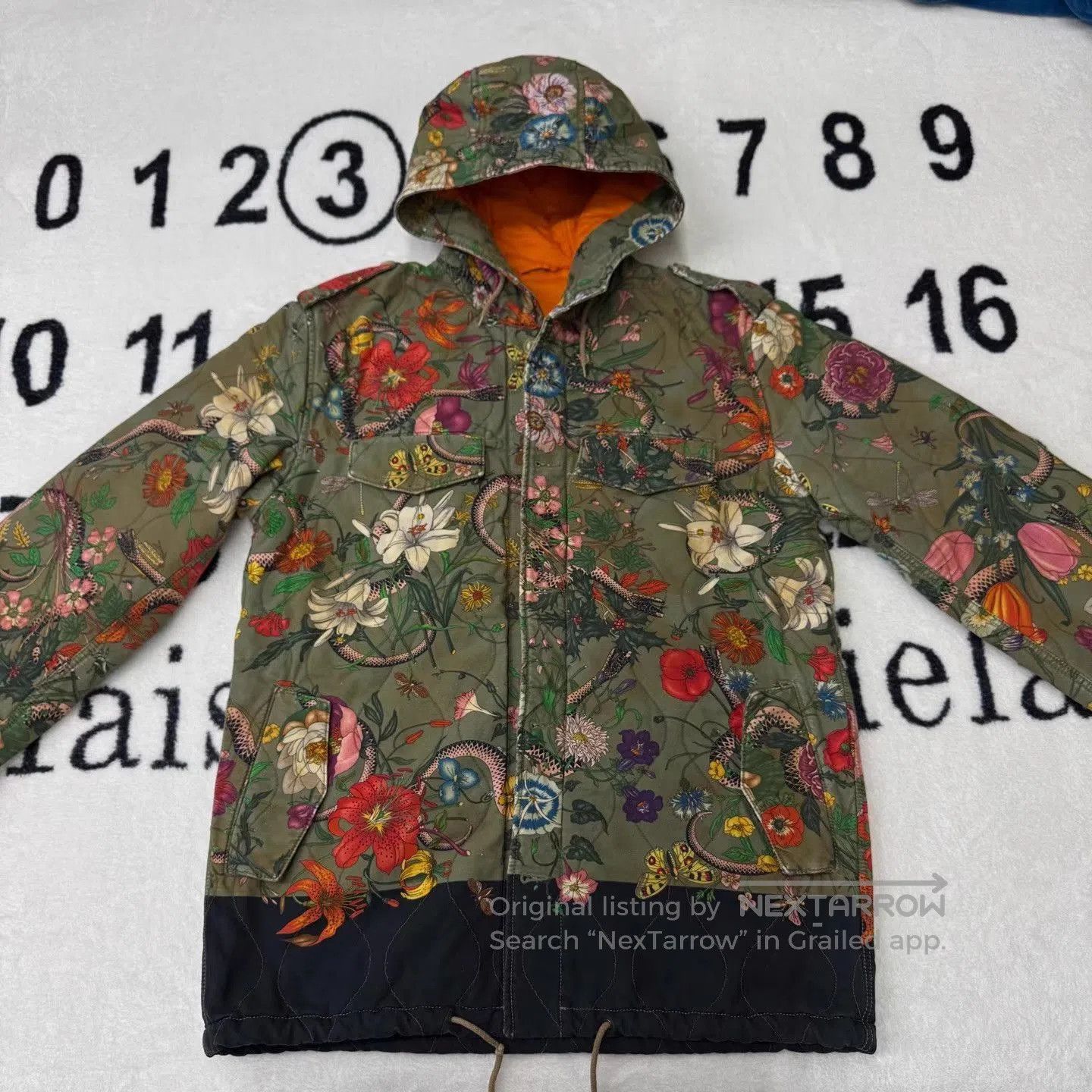 Gucci Floral Print Hooded Jacket . Size US XL / EU 56 / 4 - 1 Thumbnail