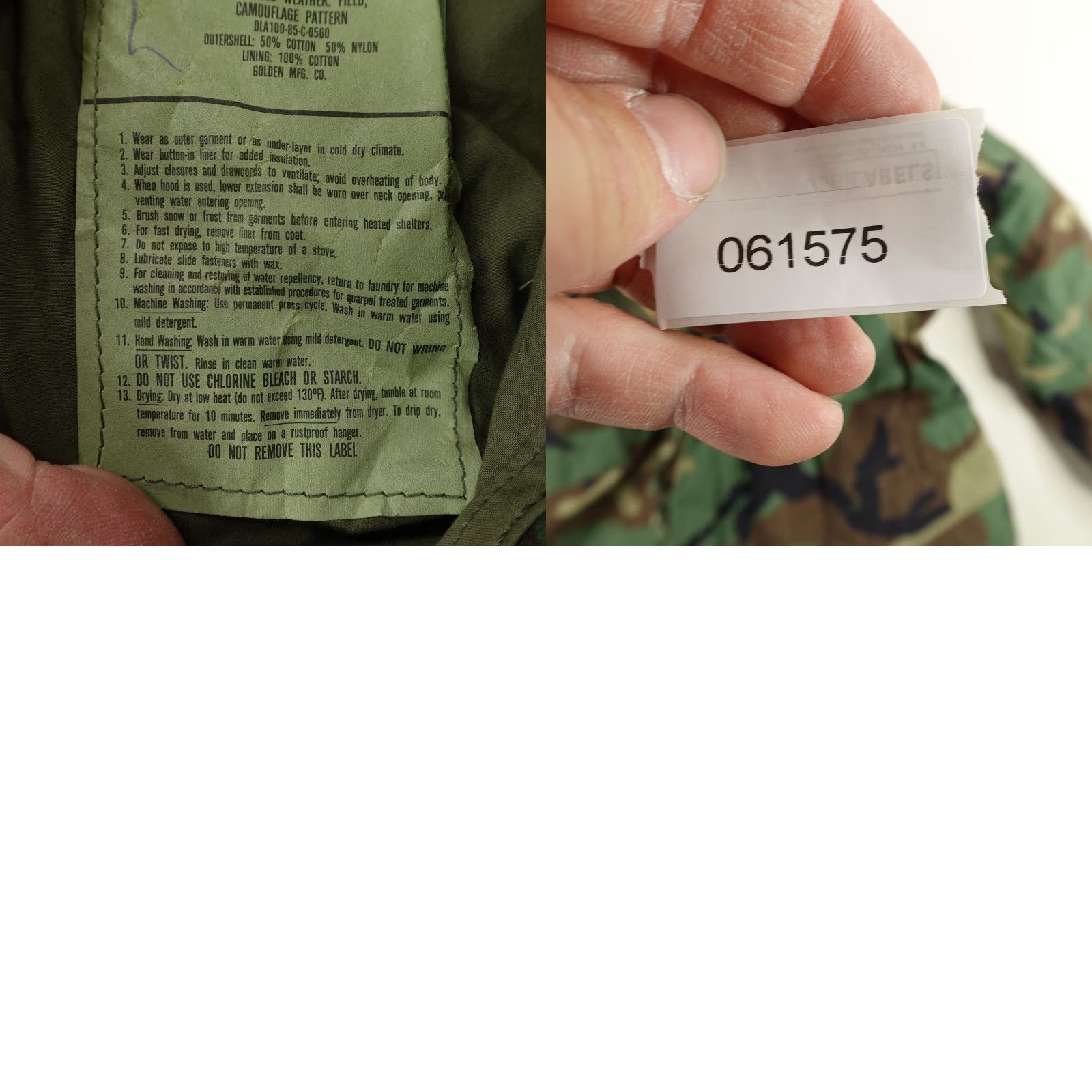 Vintage VINTAGE US Army Jacket Mens S Woodland Camo 80s M65 Alpha M65 Field Coat Hooded Full Zip Winter Weathergear Size US S / EU 44-46 / 1 - 8 Thumbnail