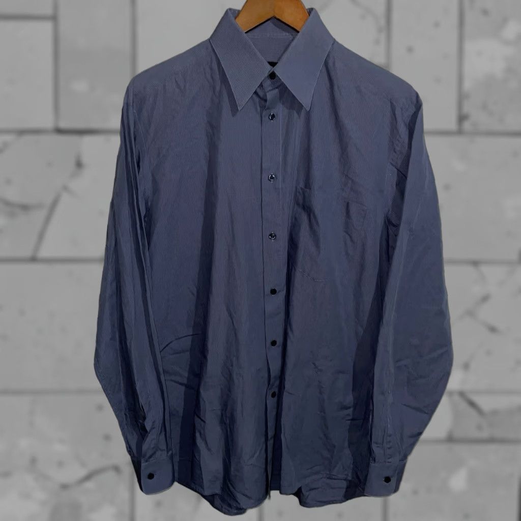 Hugo Boss VINTAGE Hugo Boss Blue Checkered Long Sleeve Button-Down Dress Shirt Mens 15.5 Blue Size 40R - 1 Thumbnail