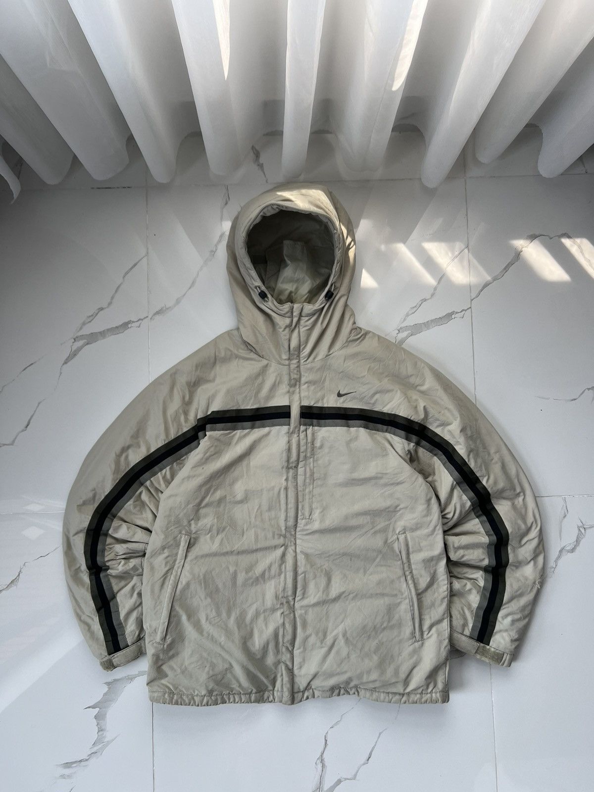 Nike × Vintage 00's NIKE SWOOSH LOGO Y2K GORPCORE HOODED JACKET Size US M / EU 48-50 / 2 - 1 Thumbnail