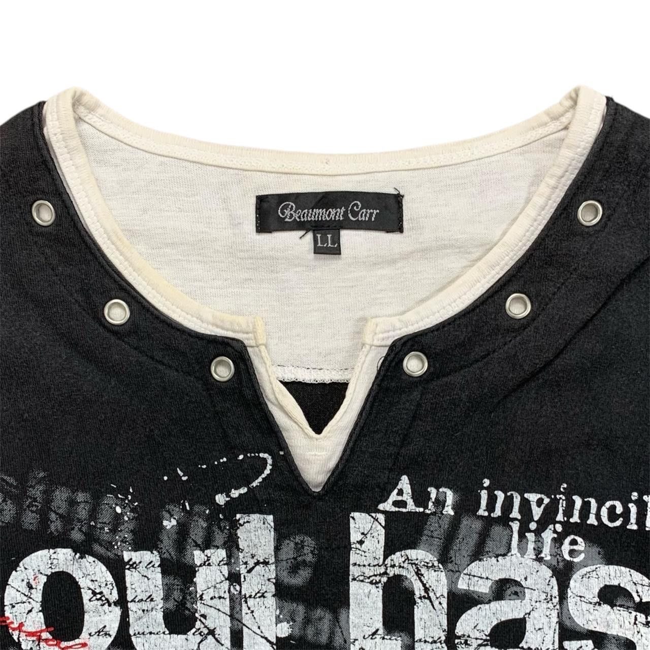 If Six Was Nine × Japanese Brand × Le Grande Bleu (L.G.B.) Beaumont Carr If six was nine poem long Sleeve Size US L / EU 52-54 / 3 - 7 Thumbnail