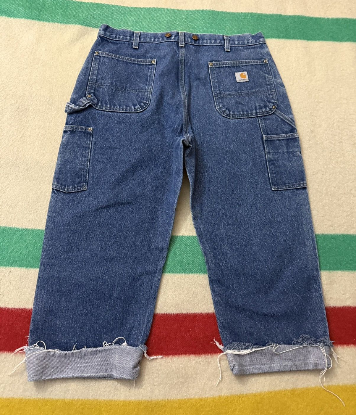 Carhartt Vintage 90s Carhartt Denim Double Knee 38 Wide Leg Jeans Size US 38 / EU 54 - 2 Thumbnail
