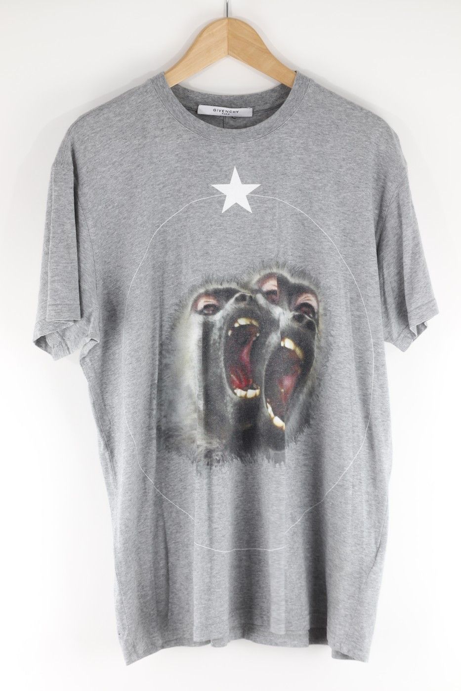 image of Givenchy Monkey Brothers Print T-Shirt in Grey, Men's (Size XS)