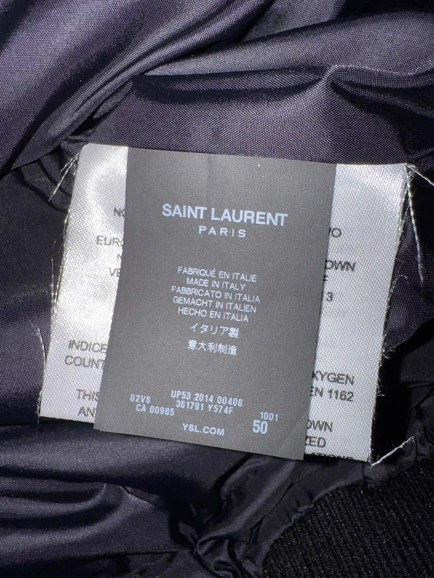 Saint Laurent Paris Saint Laurent 14 Rivet Leather Paneled Down Jacket 50 Rare Size US M / EU 48-50 / 2 - 3 Thumbnail
