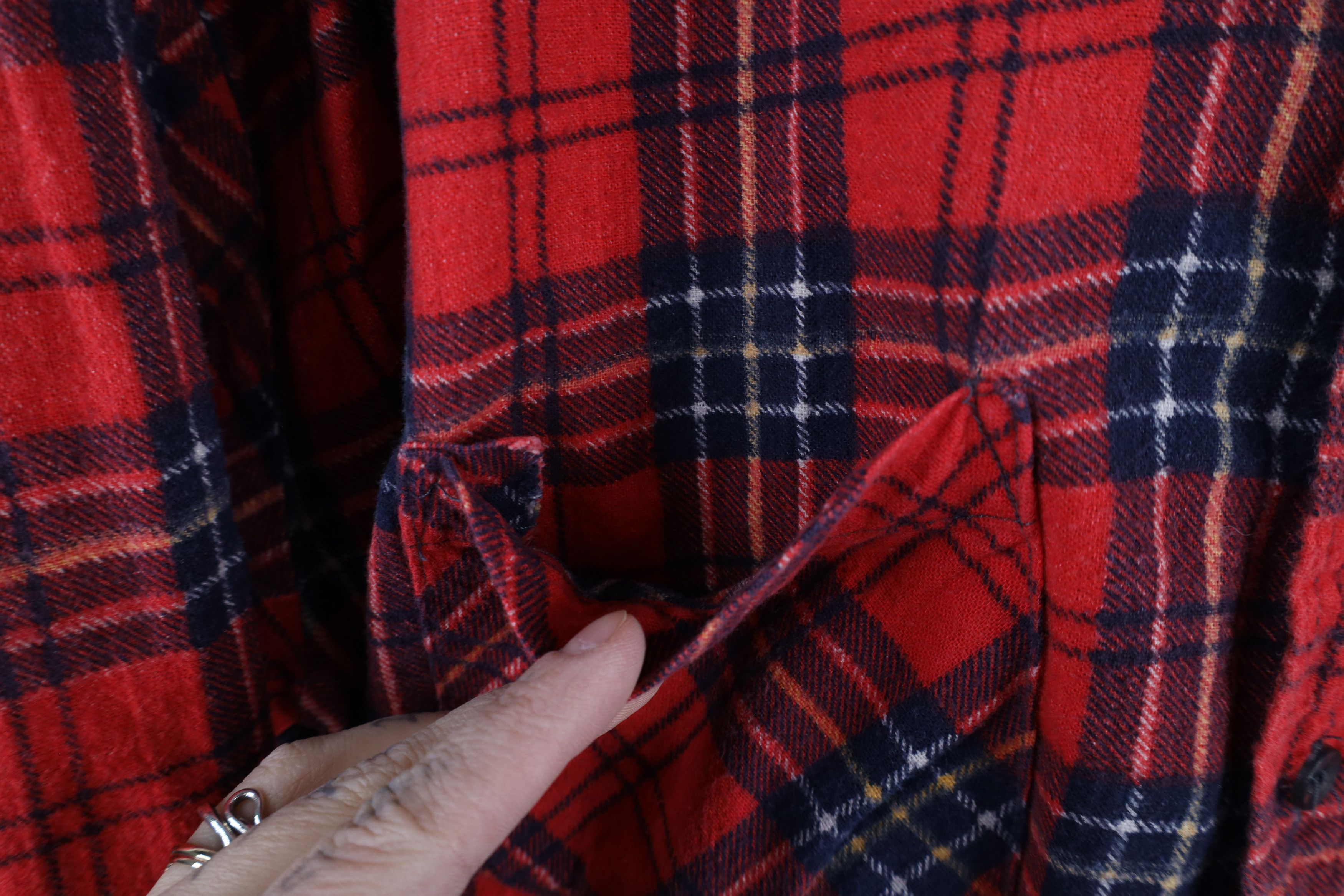 Vintage Vintage 90s Streetwear Flannel Collared Button Shirt Plaid Size US XL / EU 56 / 4 - 6 Thumbnail