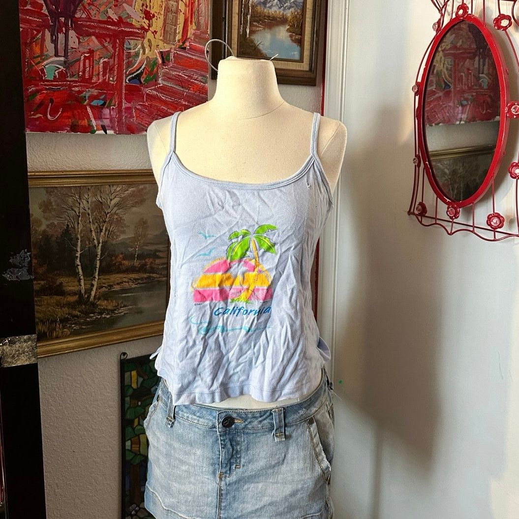 Other bay beauty california graphic blue tank top Size XL / US 12-14 / IT 48-50 - 1 Thumbnail