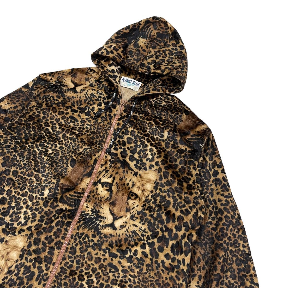 Art Comes First 🔥Vintage Planet Blue Island Leopard Print Hoodie Jacket Size US M / EU 48-50 / 2 - 7 Thumbnail