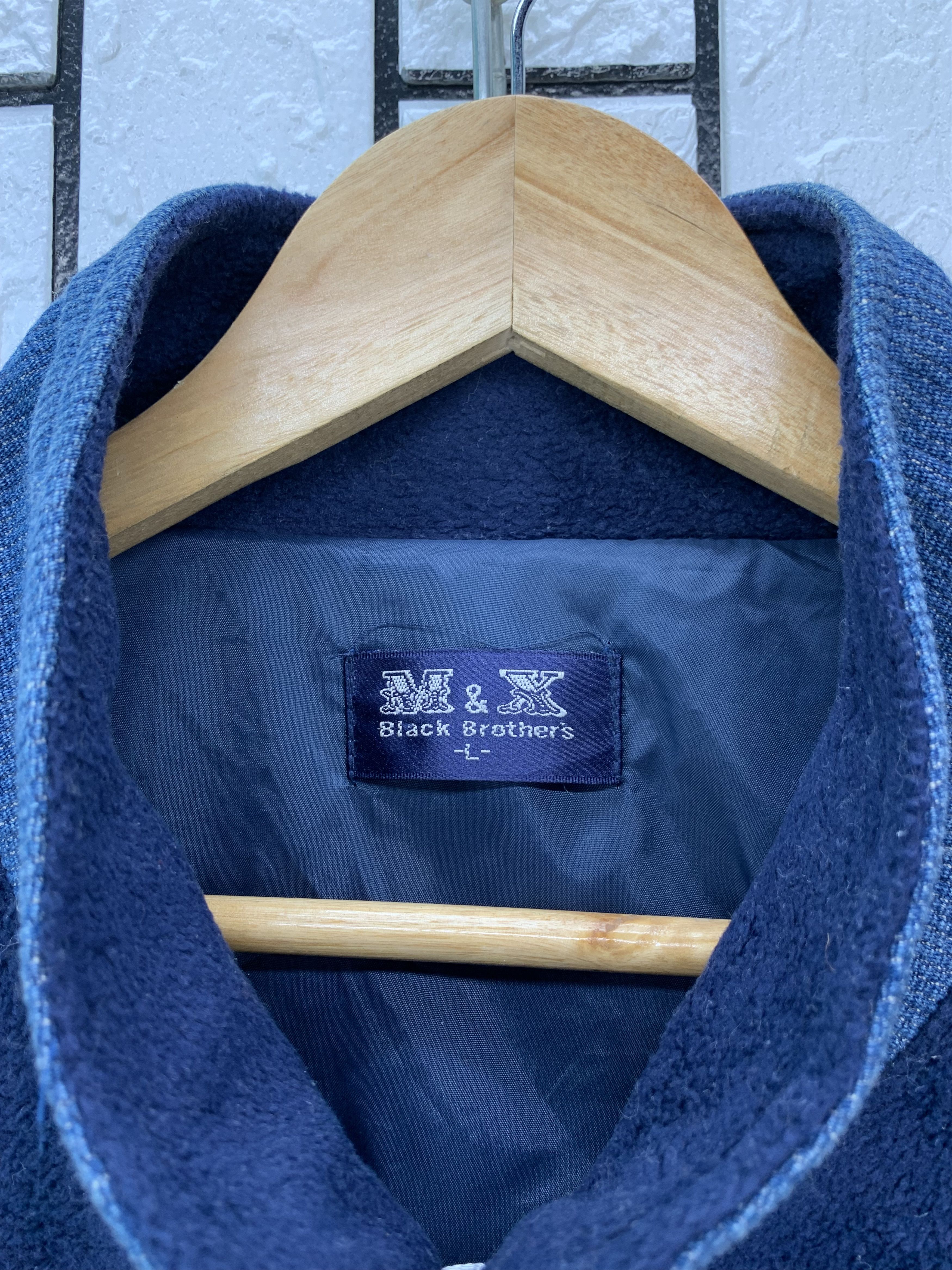 Japanese Brand M & X Black Brothers Fleece/Denim Size US M / EU 48-50 / 2 - 5 Thumbnail