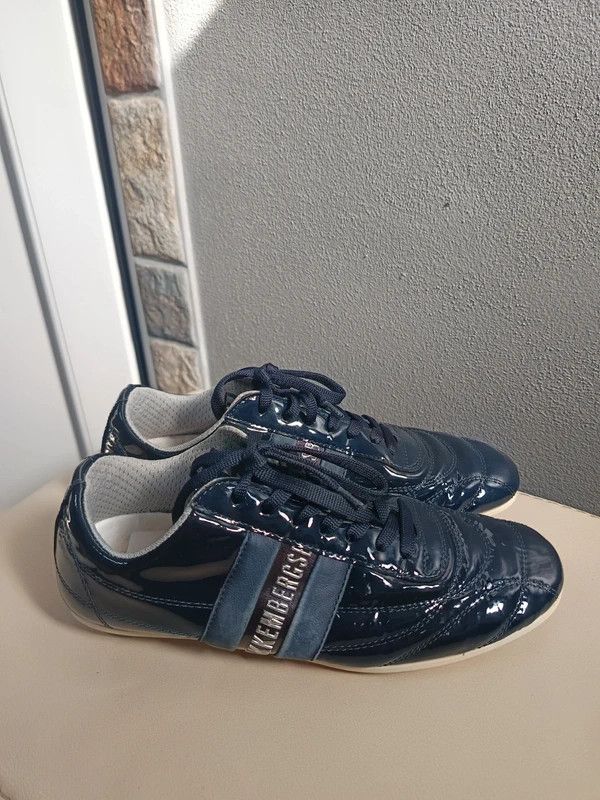 Dirk Bikkembergs Leather DB Trainers Shoes Football Sneakers Rare opium Size US 7 / IT 37 - 2 Thumbnail