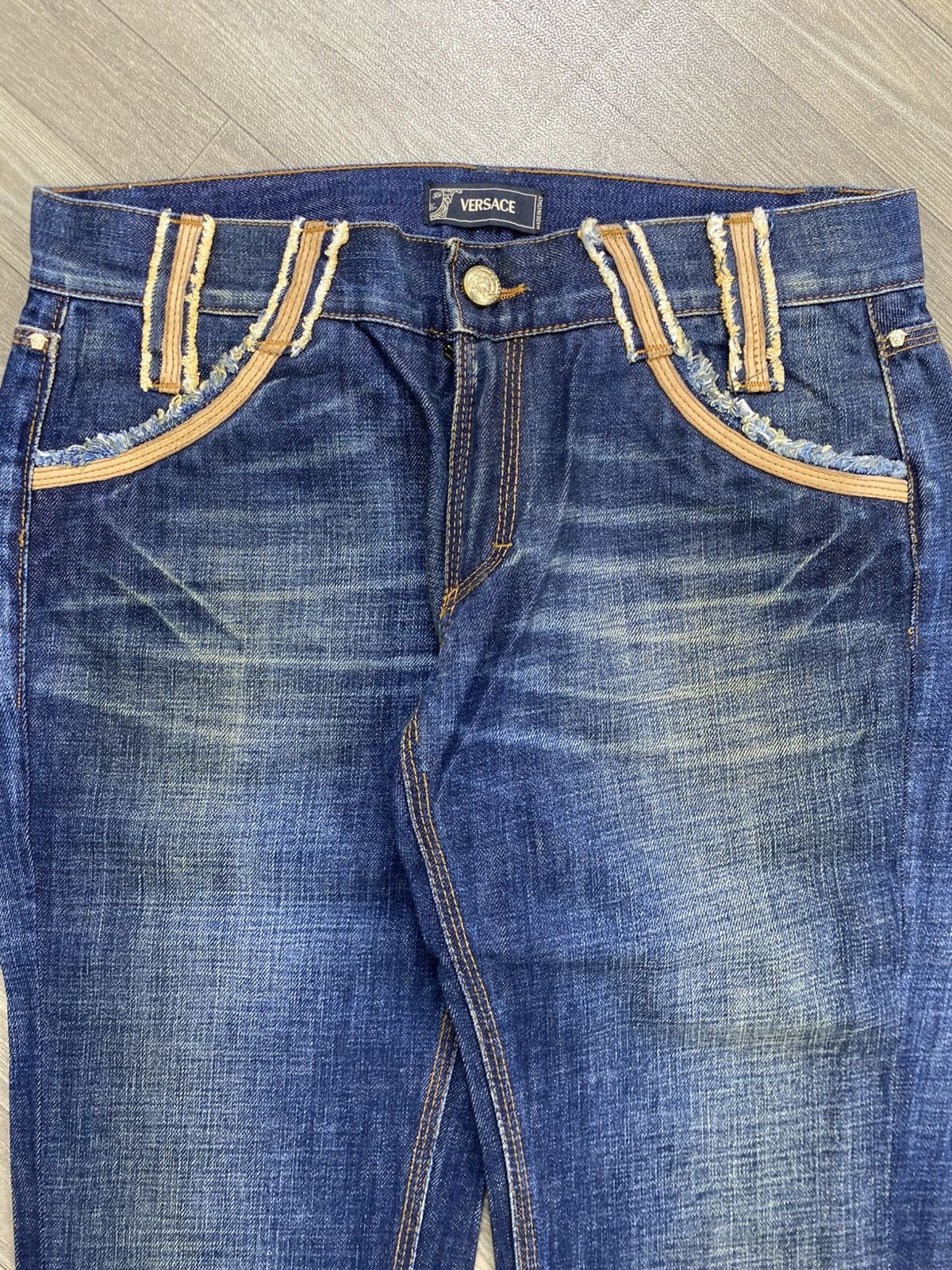 Versace Vintage Versace Washed Bootcut Flared Jeans Italian Designer Size US 31 - 4 Thumbnail