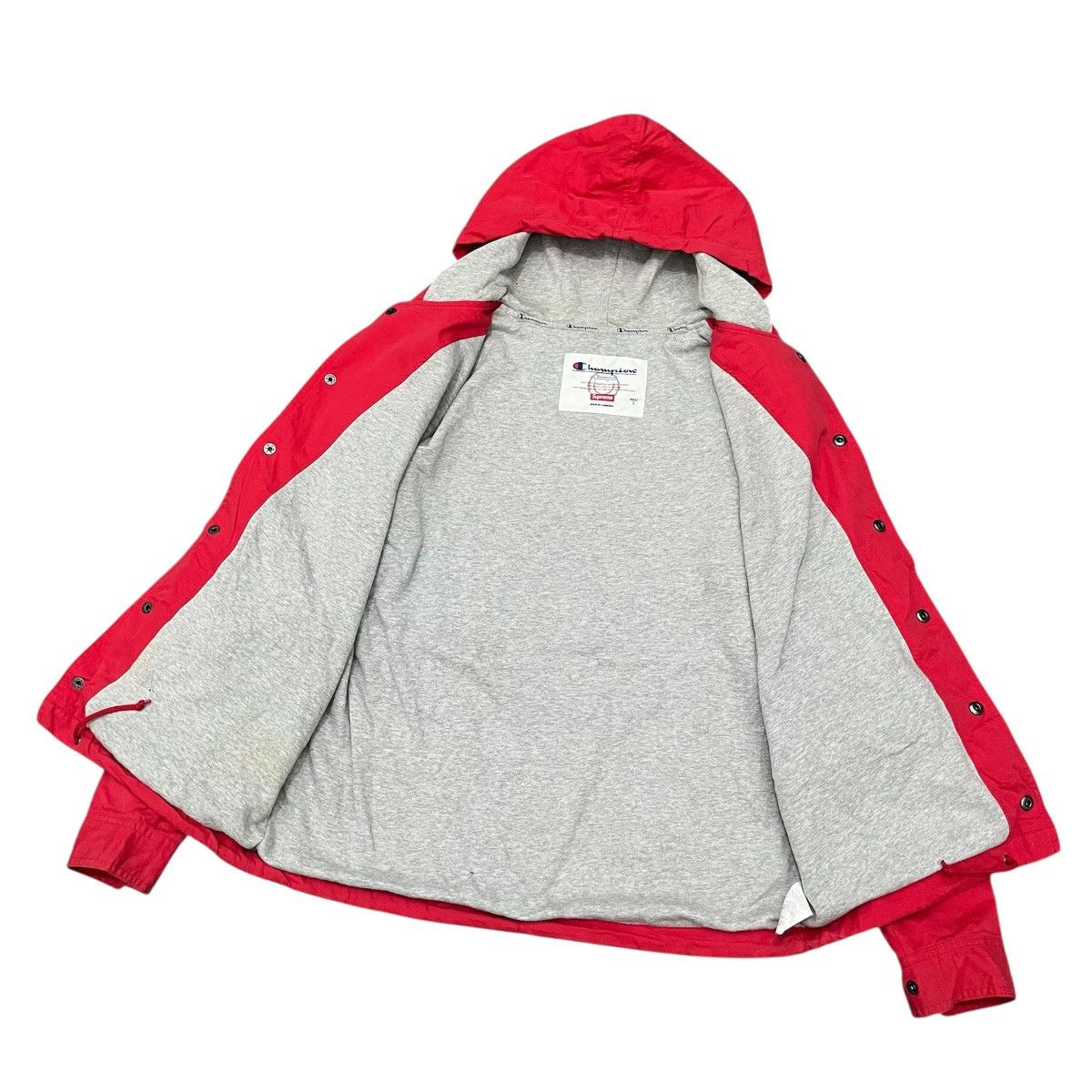 Champion × Supreme SS16 Supreme x Champion Windbreaker Hooded Red Size US S / EU 44-46 / 1 - 10 Thumbnail